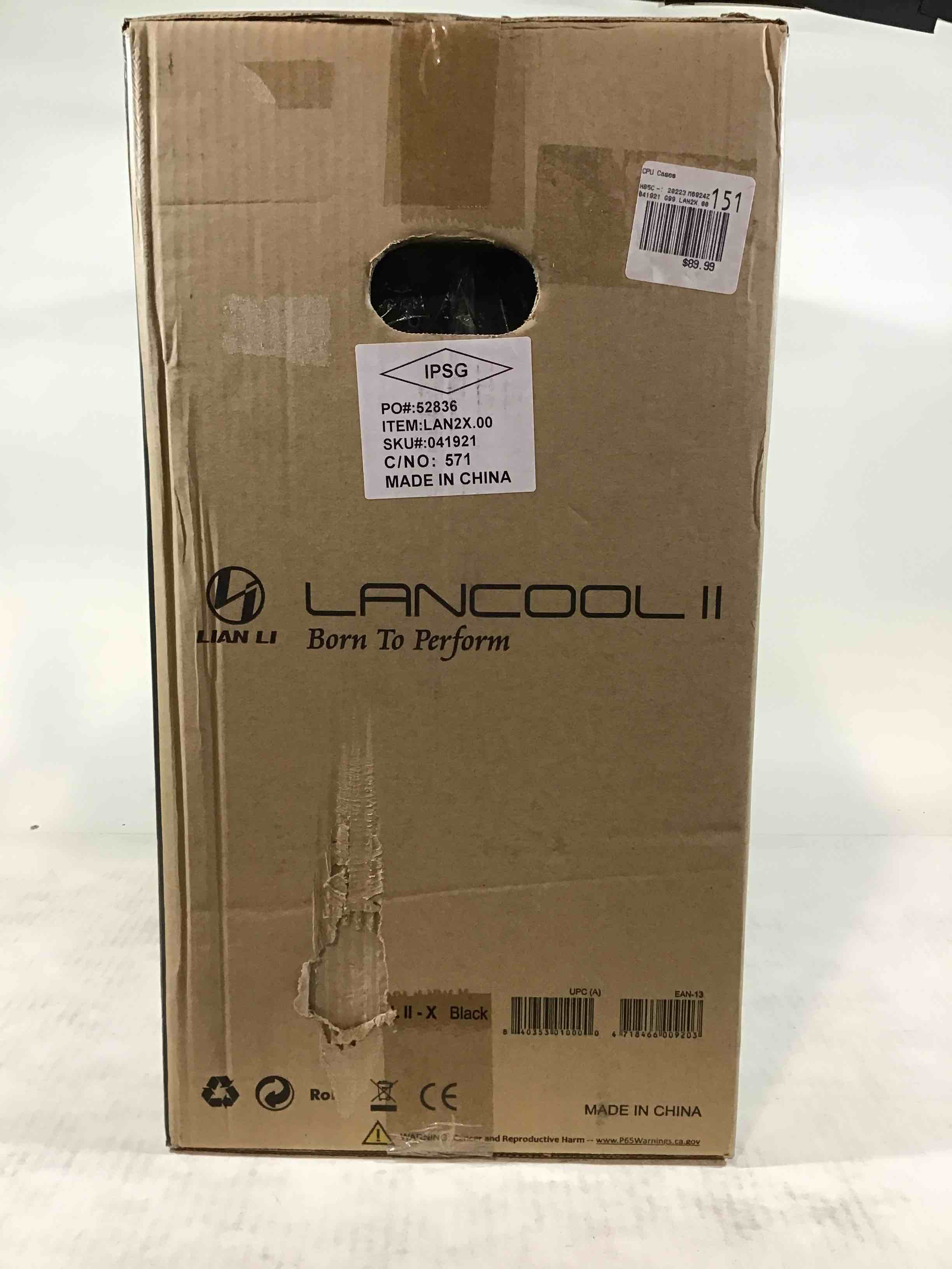 Lancool II - X - Tower - extended ATX - no power supply - black - USB/Audio