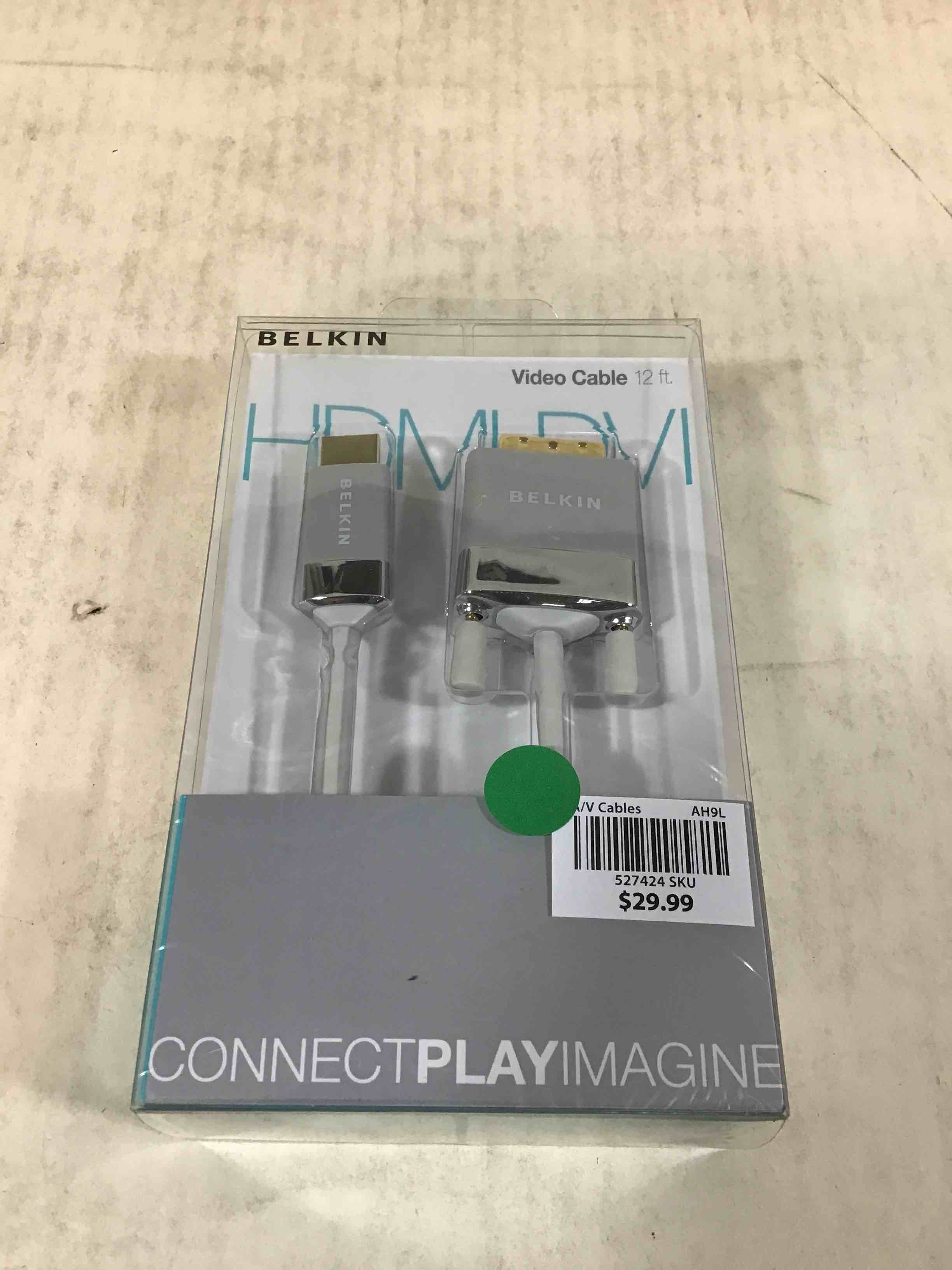 Belkin AV22401-12-WHT HDMI to DVI-D Cable Adapter