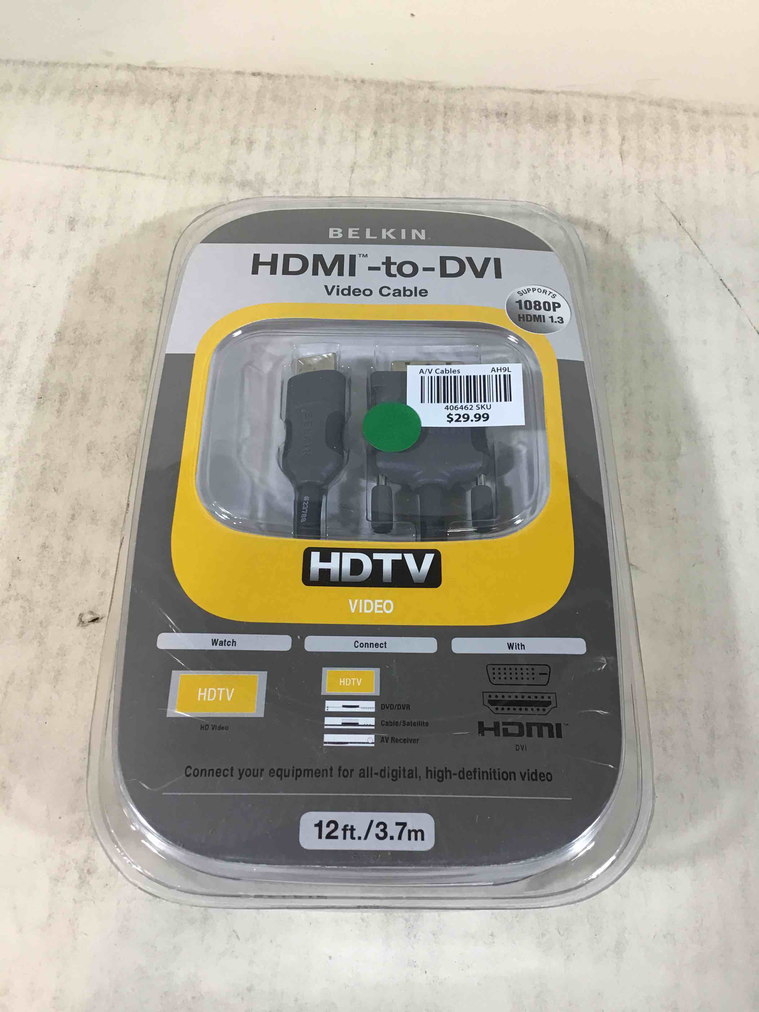 Belkin 12ft HDMI Interface to DVI Video Cable