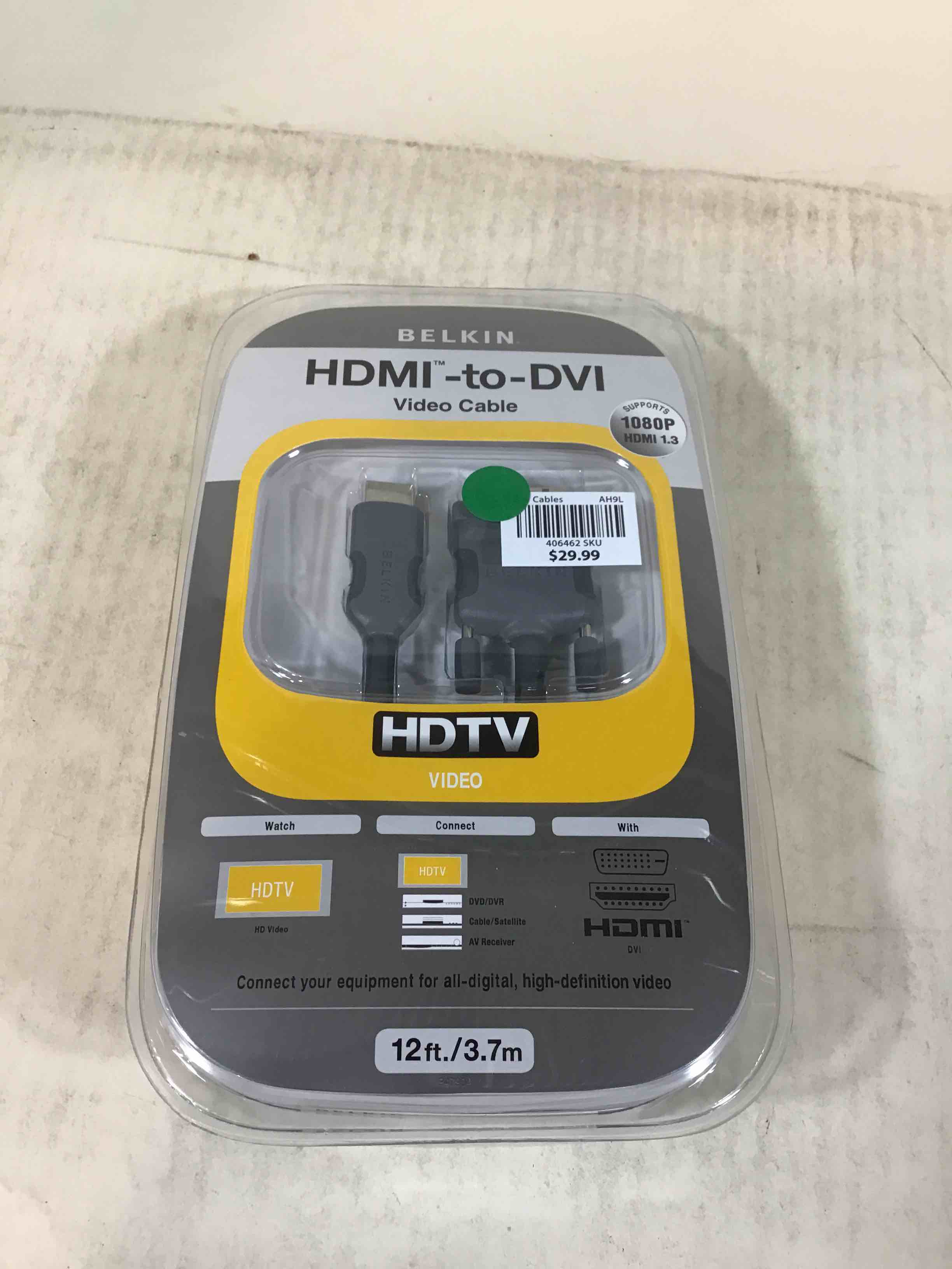 Belkin 12ft HDMI Interface to DVI Video Cable