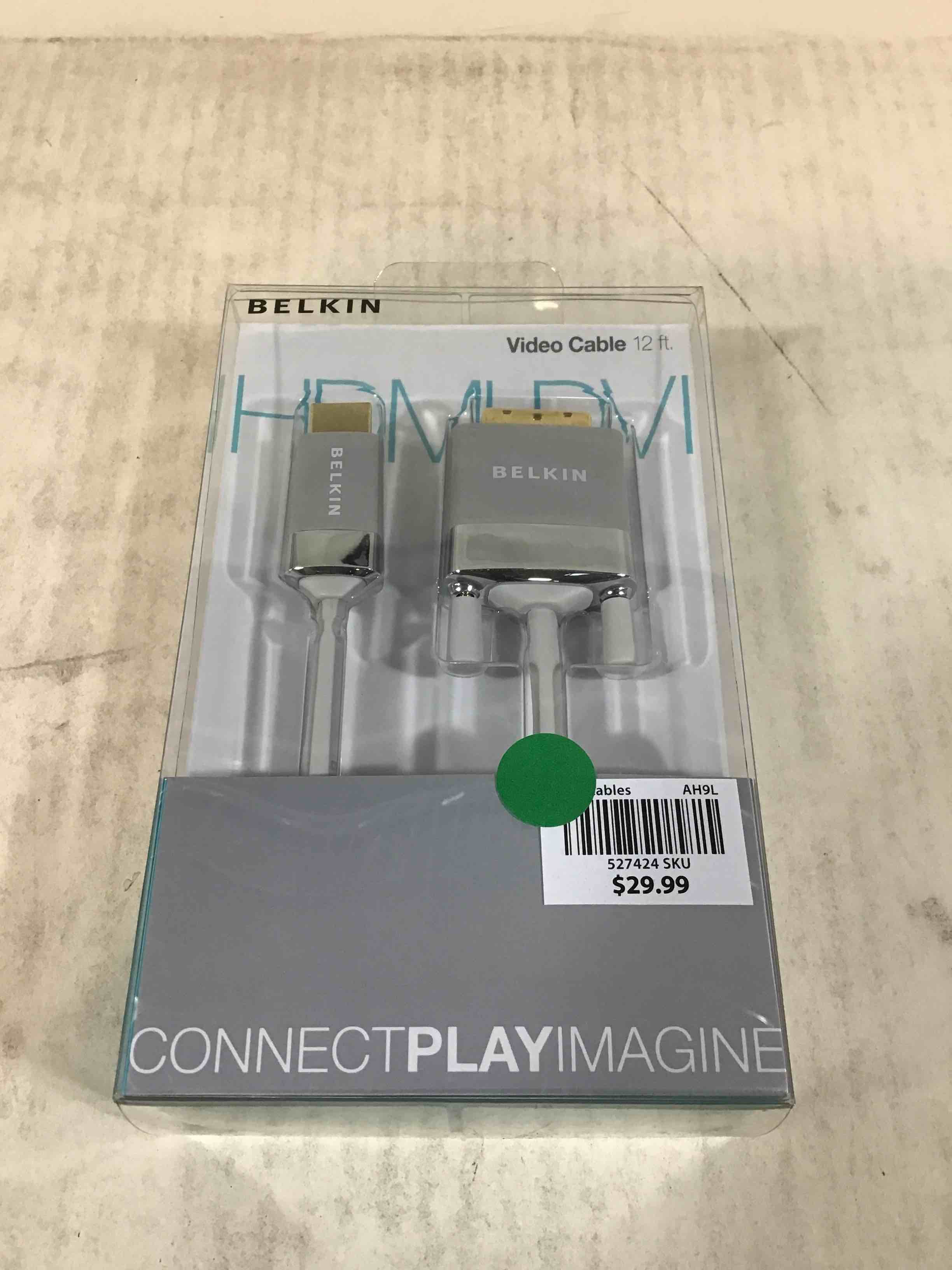 Belkin AV22401-12-WHT HDMI to DVI-D Cable Adapter