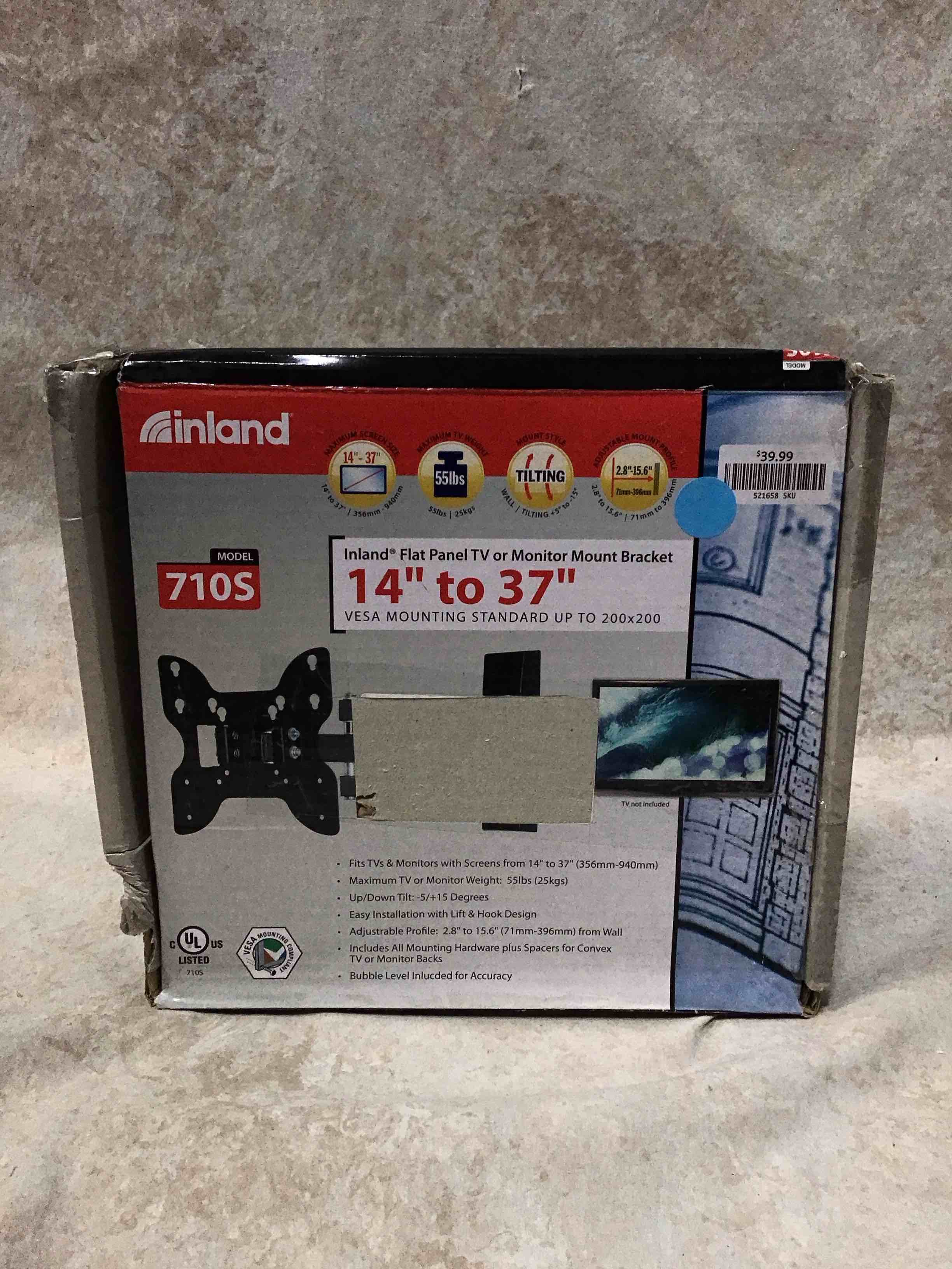 Inland 14"-42" Swivel TV/Monitor Wall Mount 710S