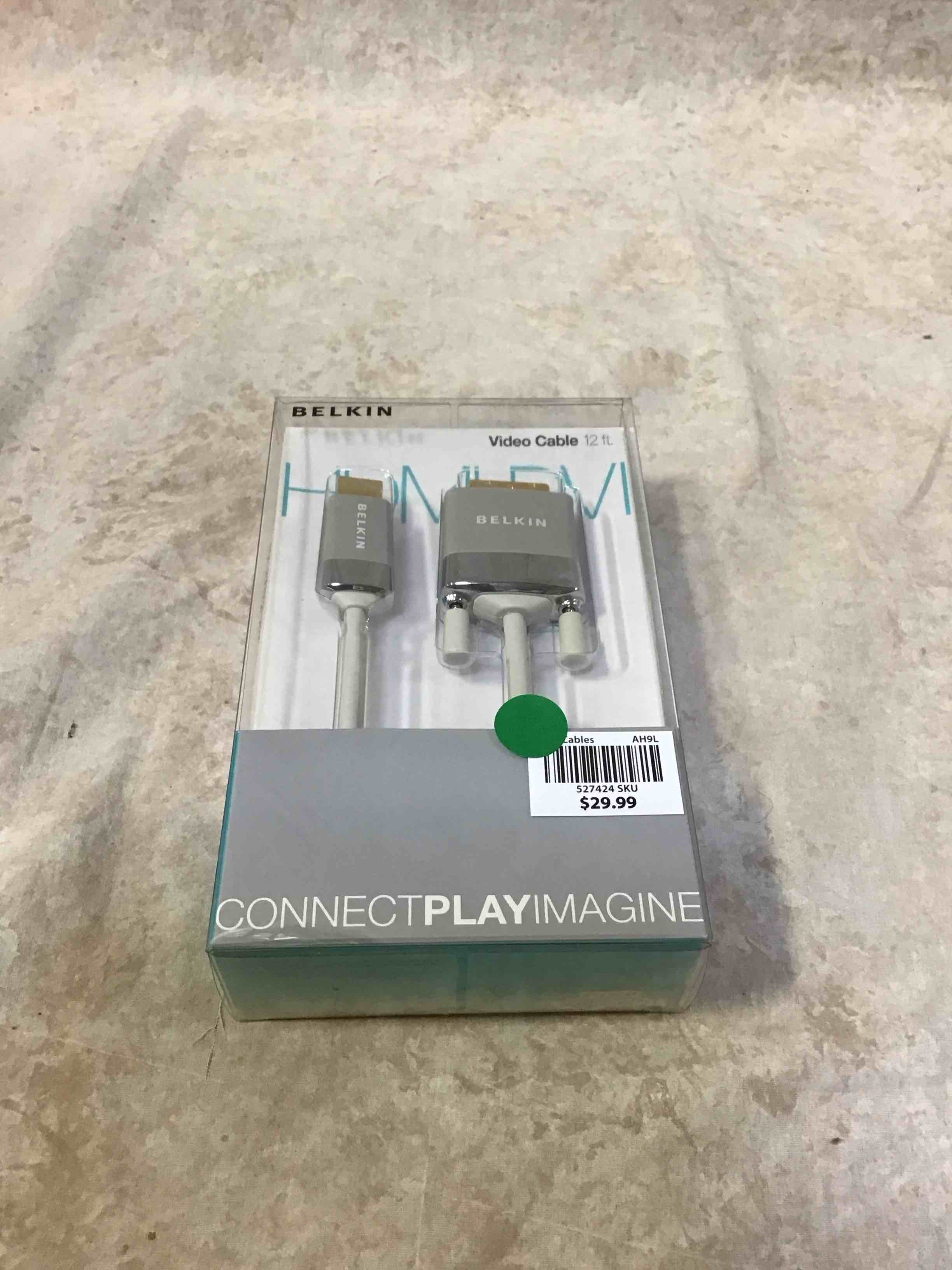 Belkin AV22401-12-WHT HDMI to DVI-D Cable Adapter