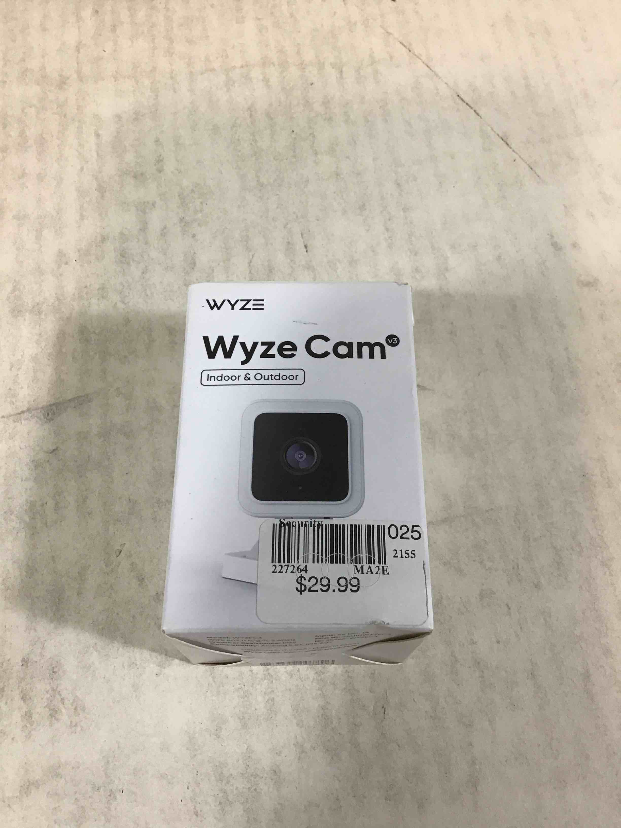 Wyze - Cam v3 Indoor/Outdoor Wired 1080p HD Security Camera - White
