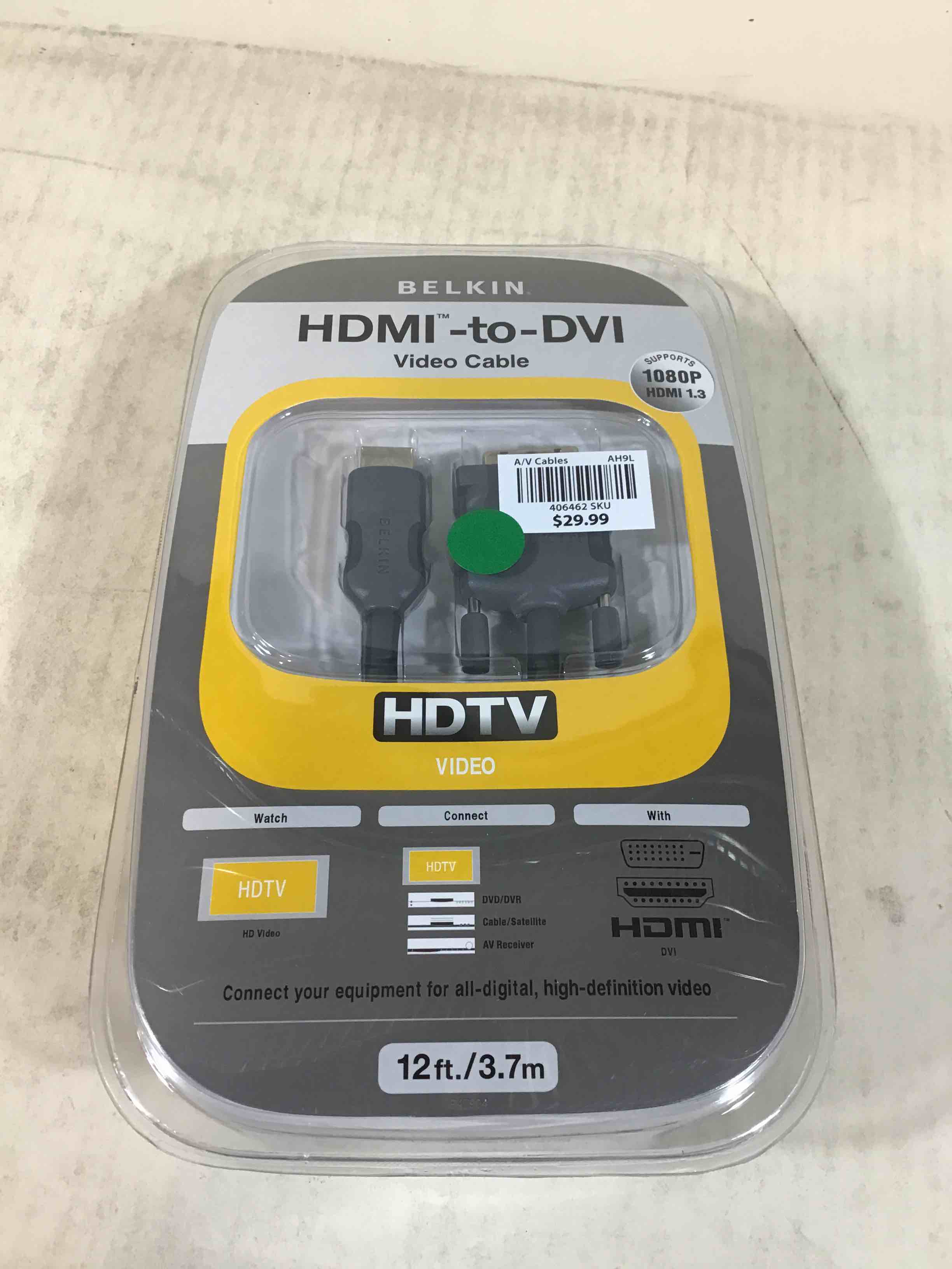 Belkin 12ft HDMI Interface to DVI Video Cable