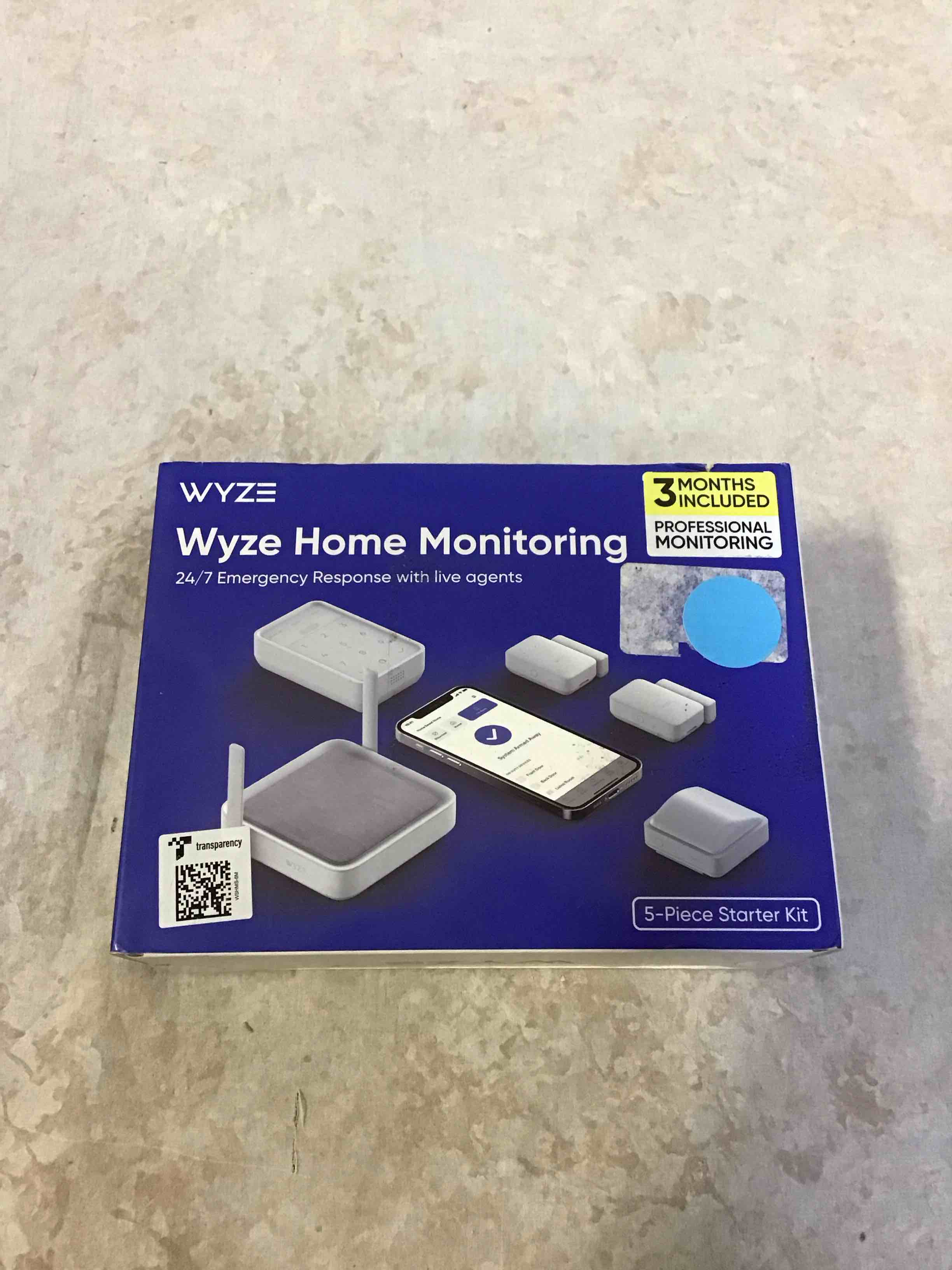 Wyze Home Monitoring Home Security System Sense v2 Core Kit with Hub  Keypad  Motion  Entry Sensors (2)  and 6 Months of 24/7 Professional Monitoring Included