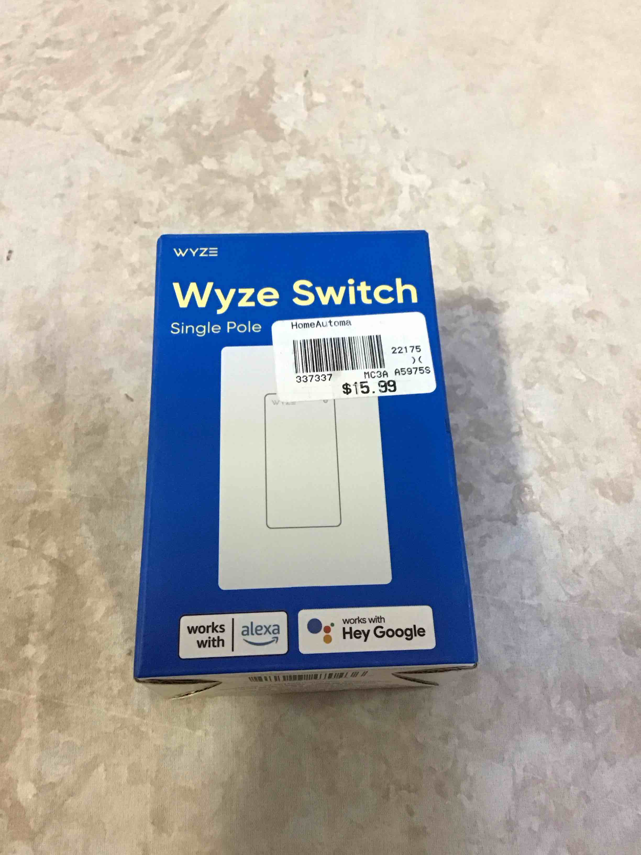 Wyze Switch Single Pole Works with Alexa & Google  White WLPS1-RB