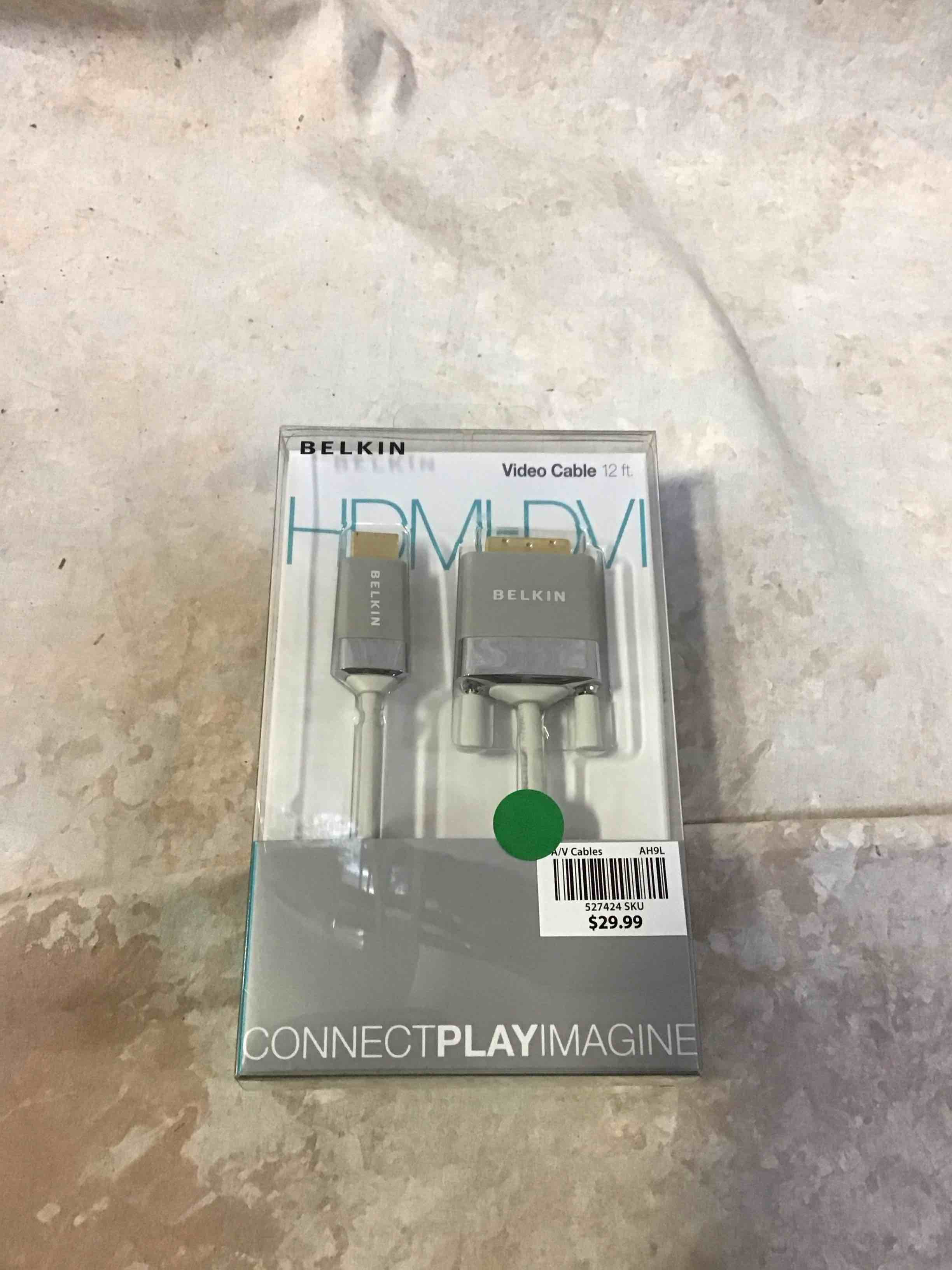 Belkin AV22401-12-WHT HDMI to DVI-D Cable Adapter