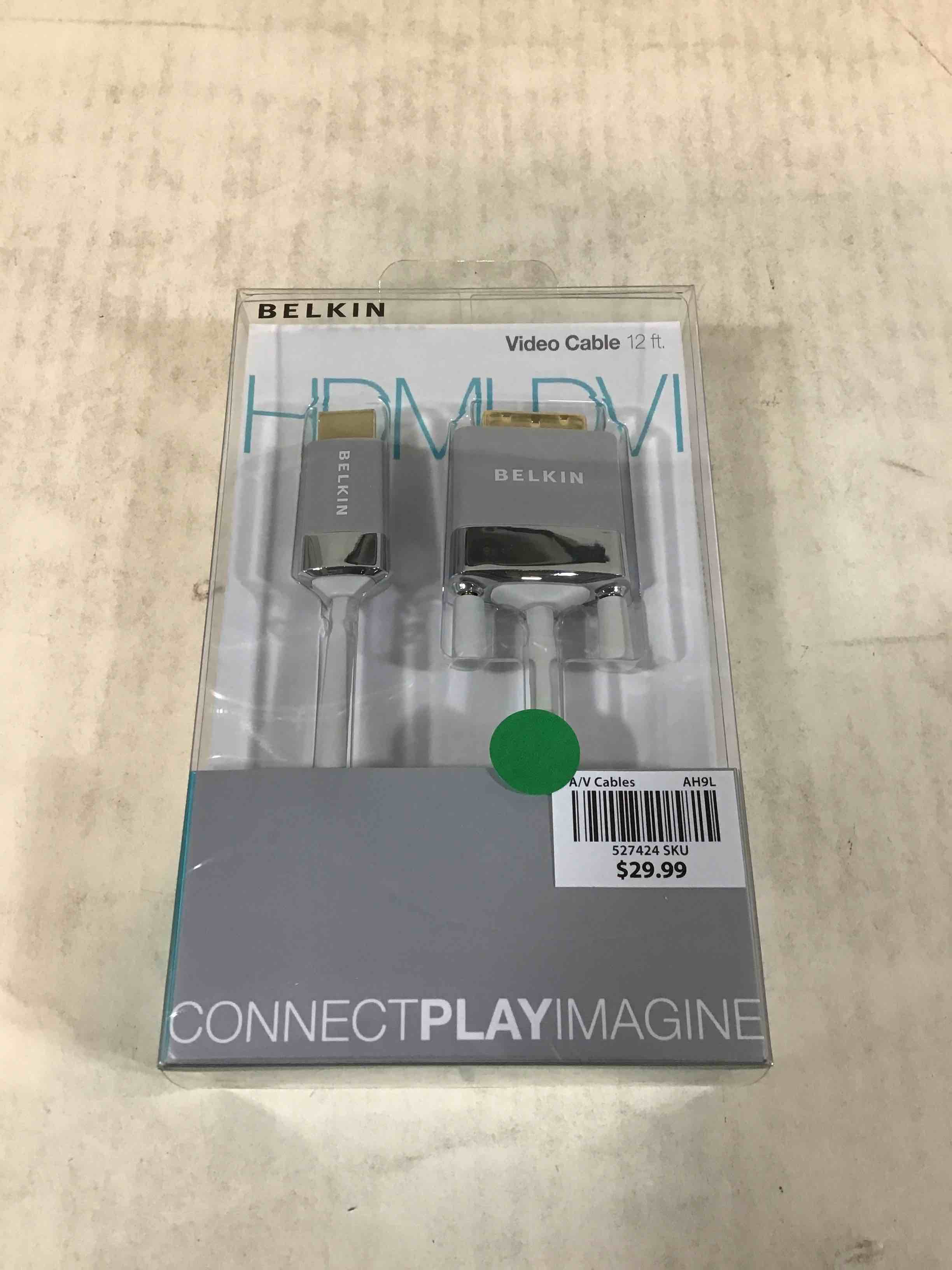 Belkin AV22401-12-WHT HDMI to DVI-D Cable Adapter