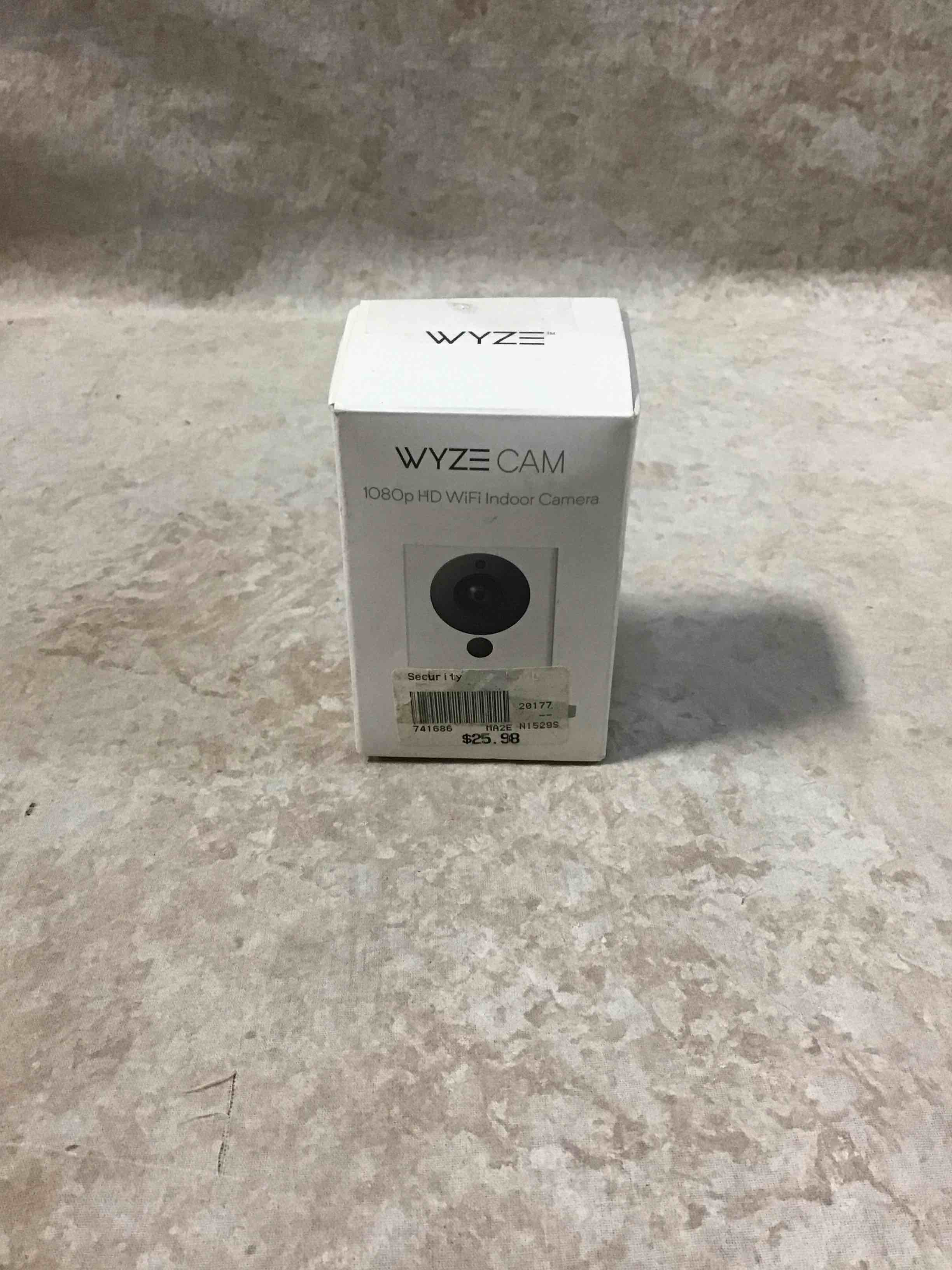 wyze cam 1080p hd indoor wireless smart home security camera with night vision, 2-way audio, works with alexa & the google assistant, one pack, white