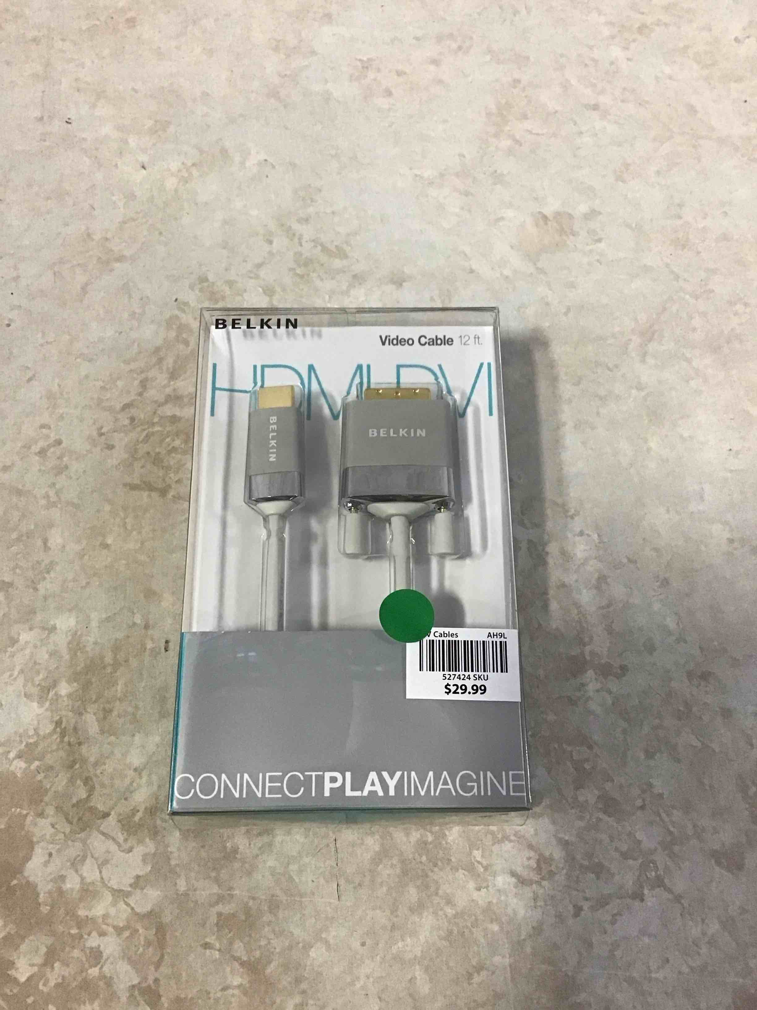 Belkin AV22401-12-WHT HDMI to DVI-D Cable Adapter