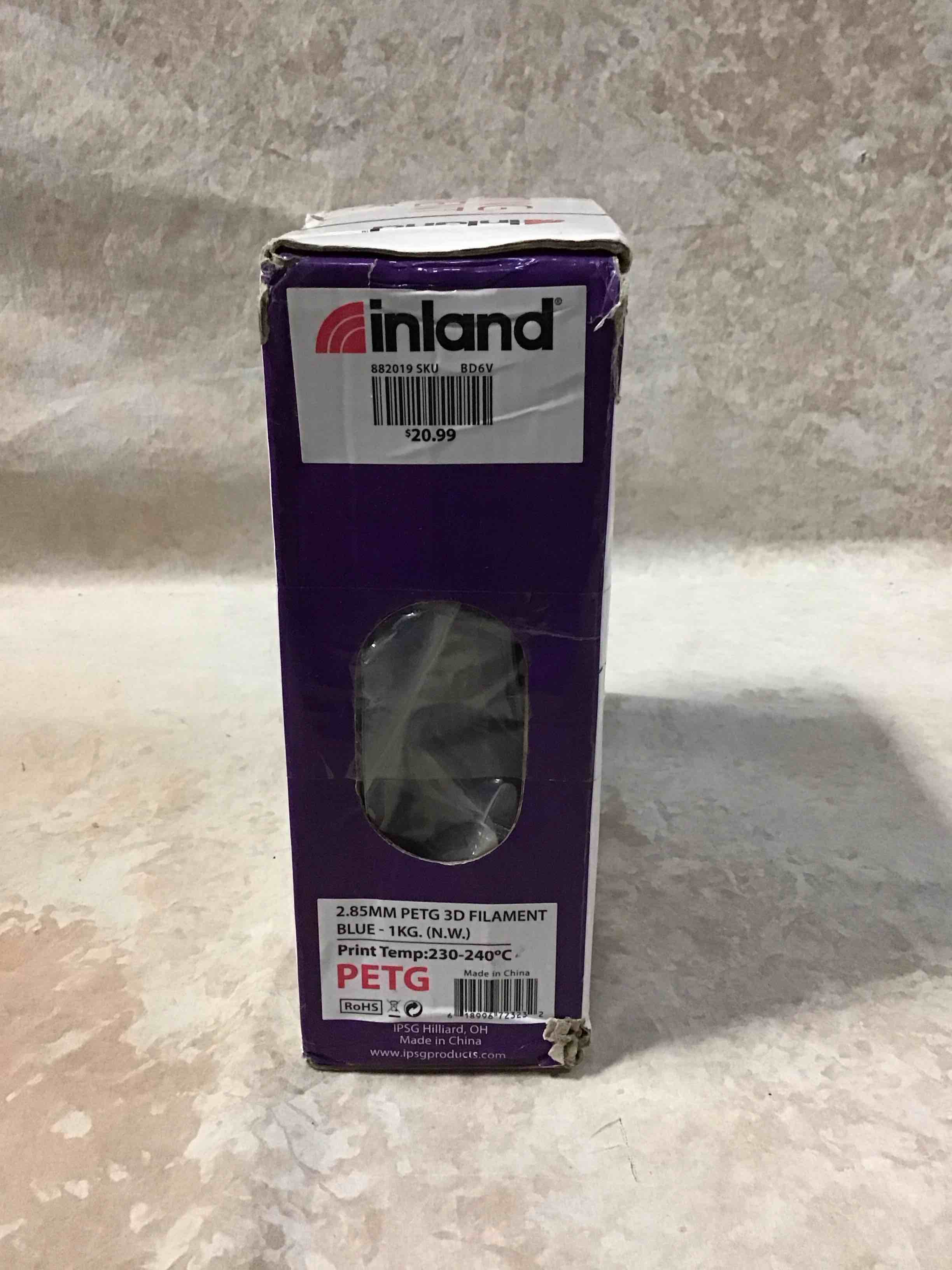 2.85mm Blue Petg 3d Printer Filament - 1kg. (2.2lbs.)