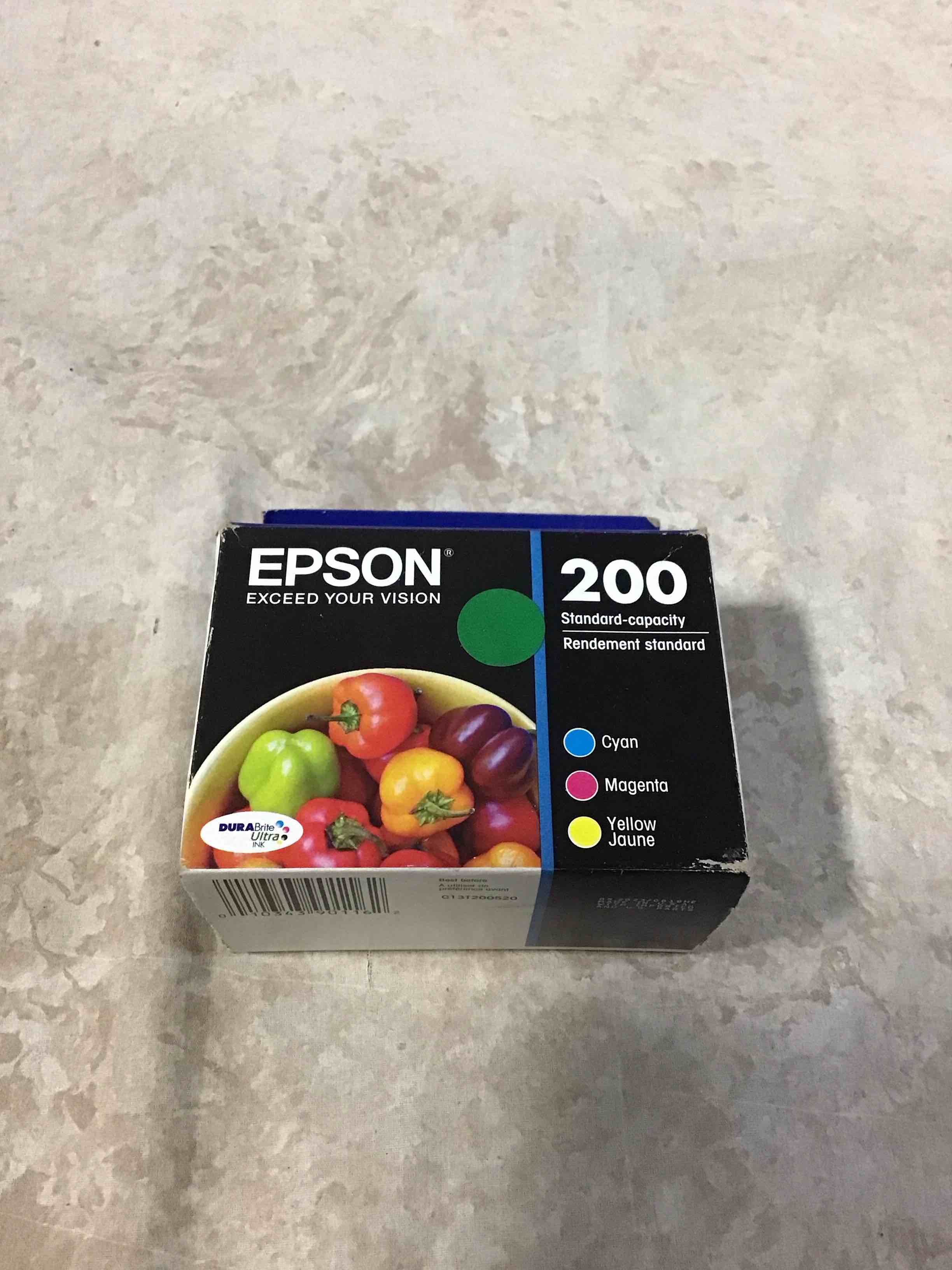 Epson 200 C/M/Y 3pk Ink Cartridges - Cyan, Magenta, Yellow (T200520-CP)