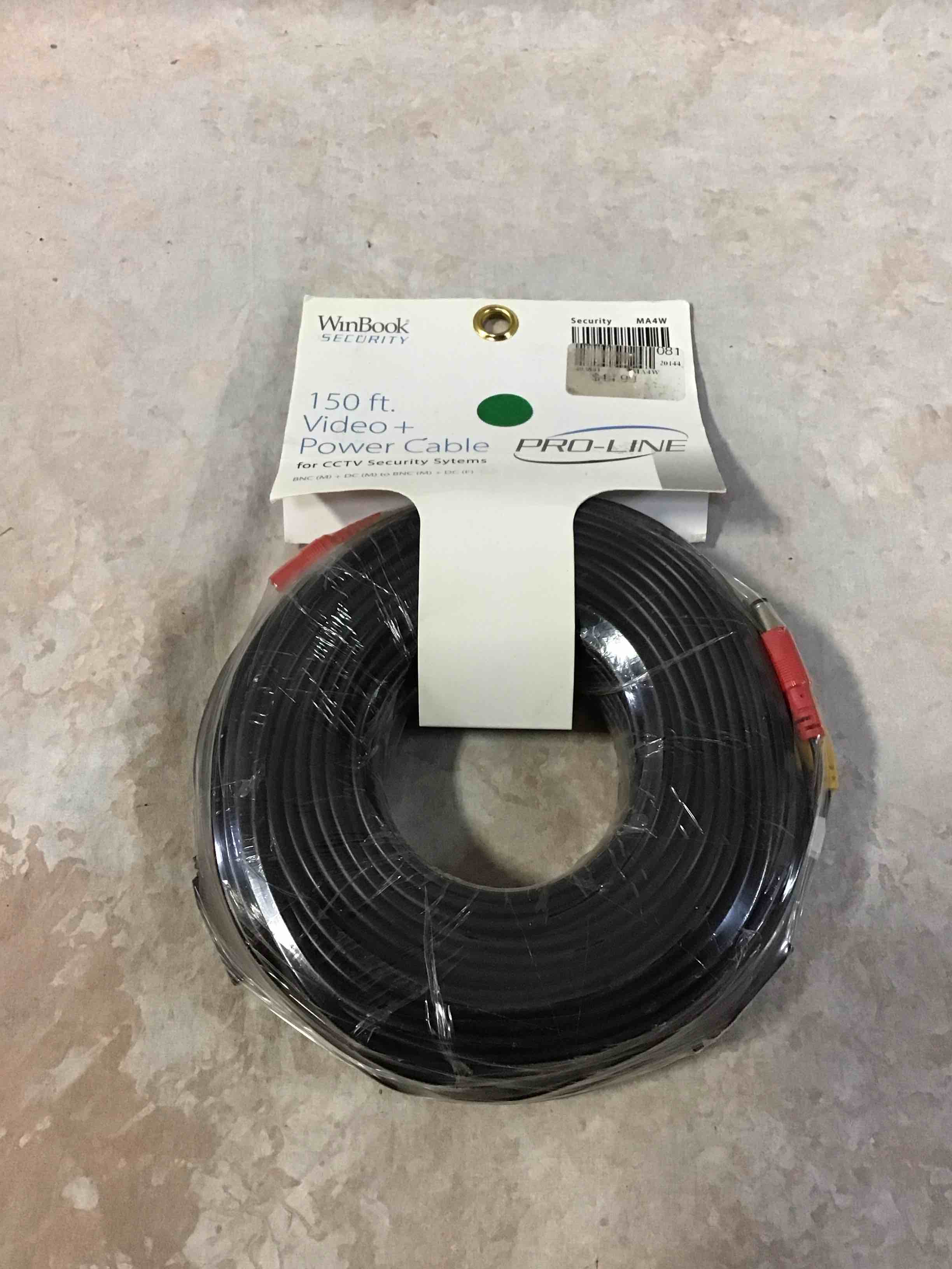 150ft power video security camera cable bnc extension wire cord for all cctv dvr