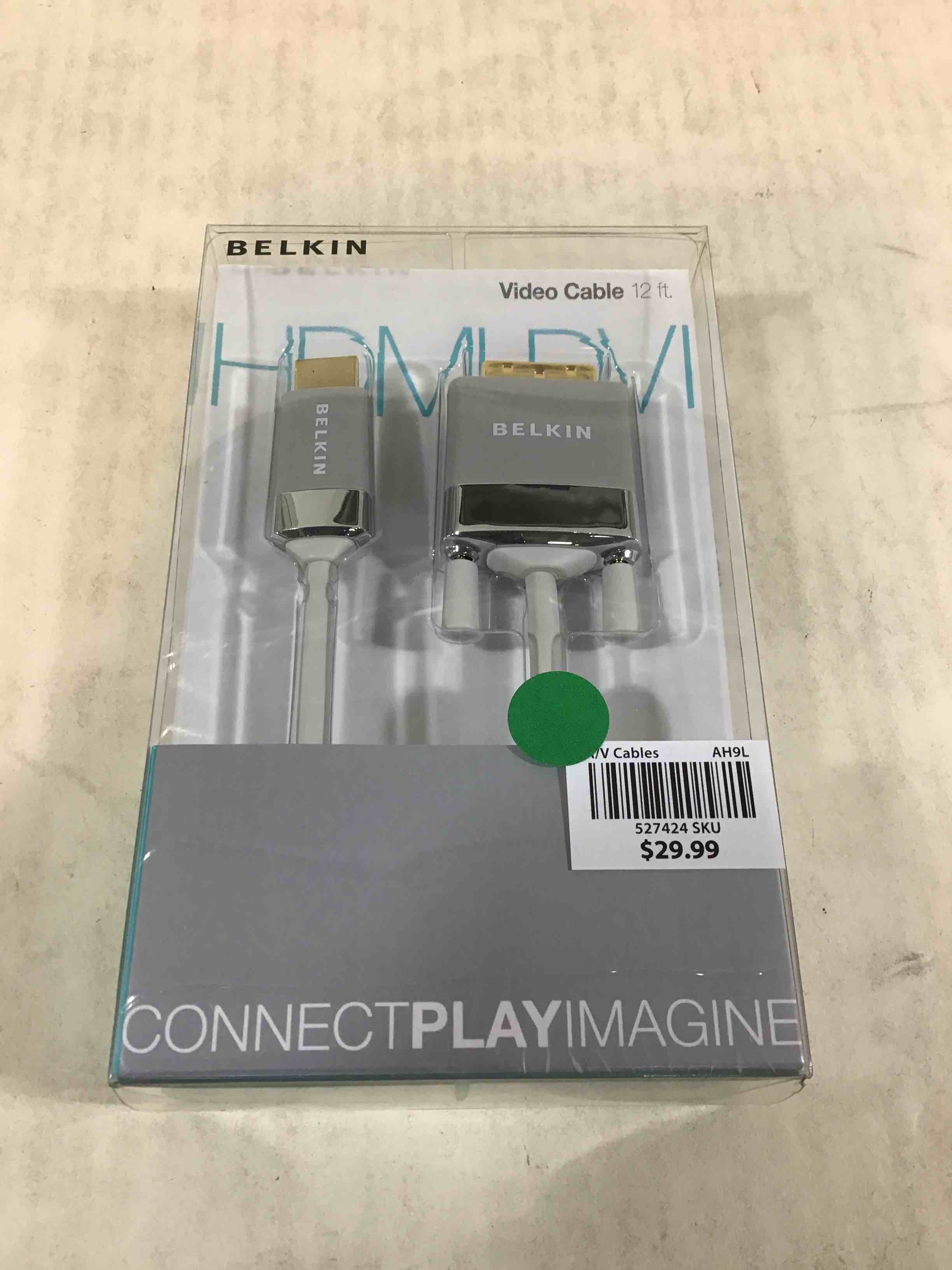 Belkin AV22401-12-WHT HDMI to DVI-D Cable Adapter