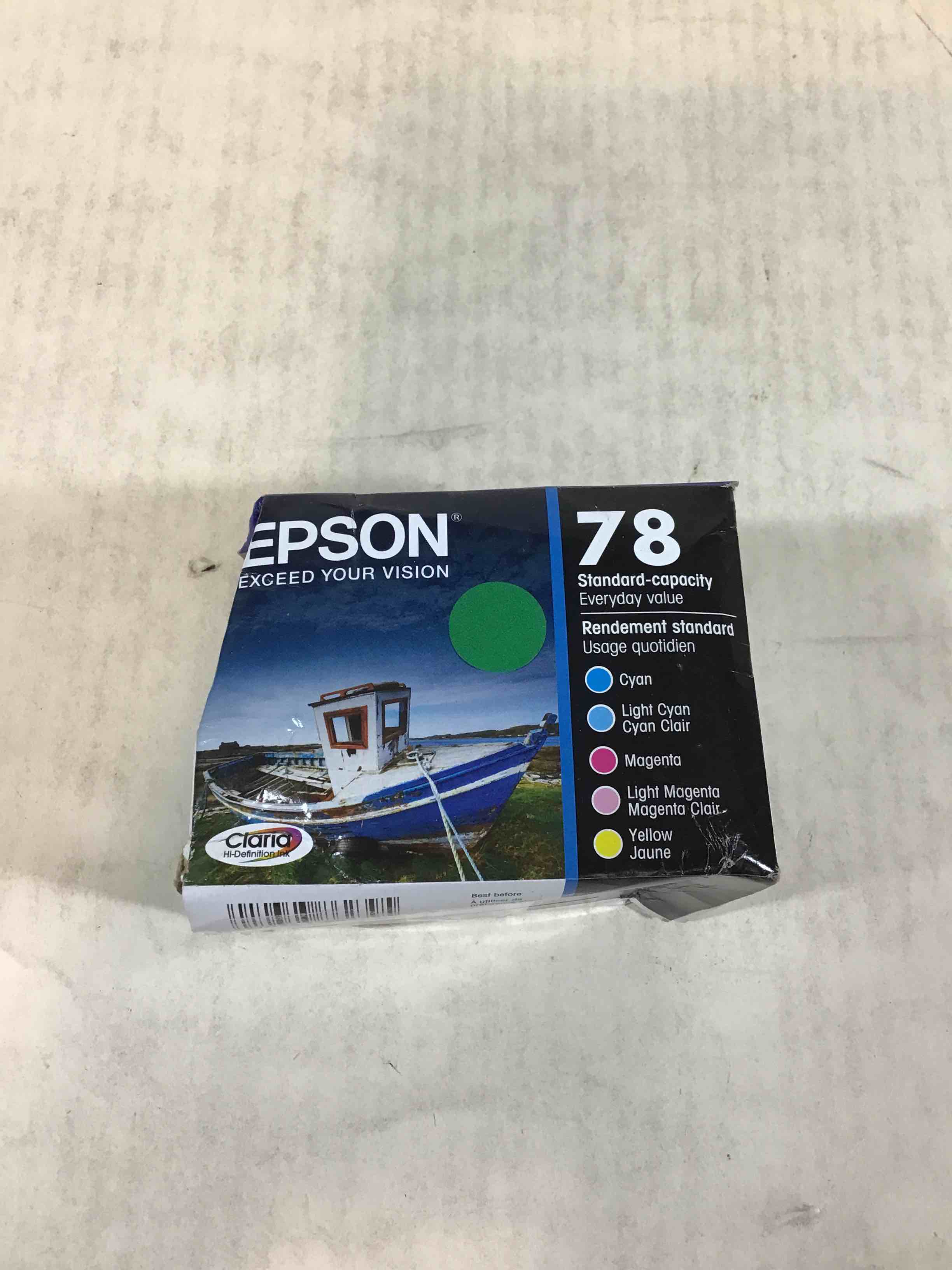 EPSON 78 Claria Hi-Definition Ink Standard Capacity 5 Color Cartridge Combo Pack (T078920) Works with Artisan 50  Photo R260  R280  R380  RX580  RX595  RX680