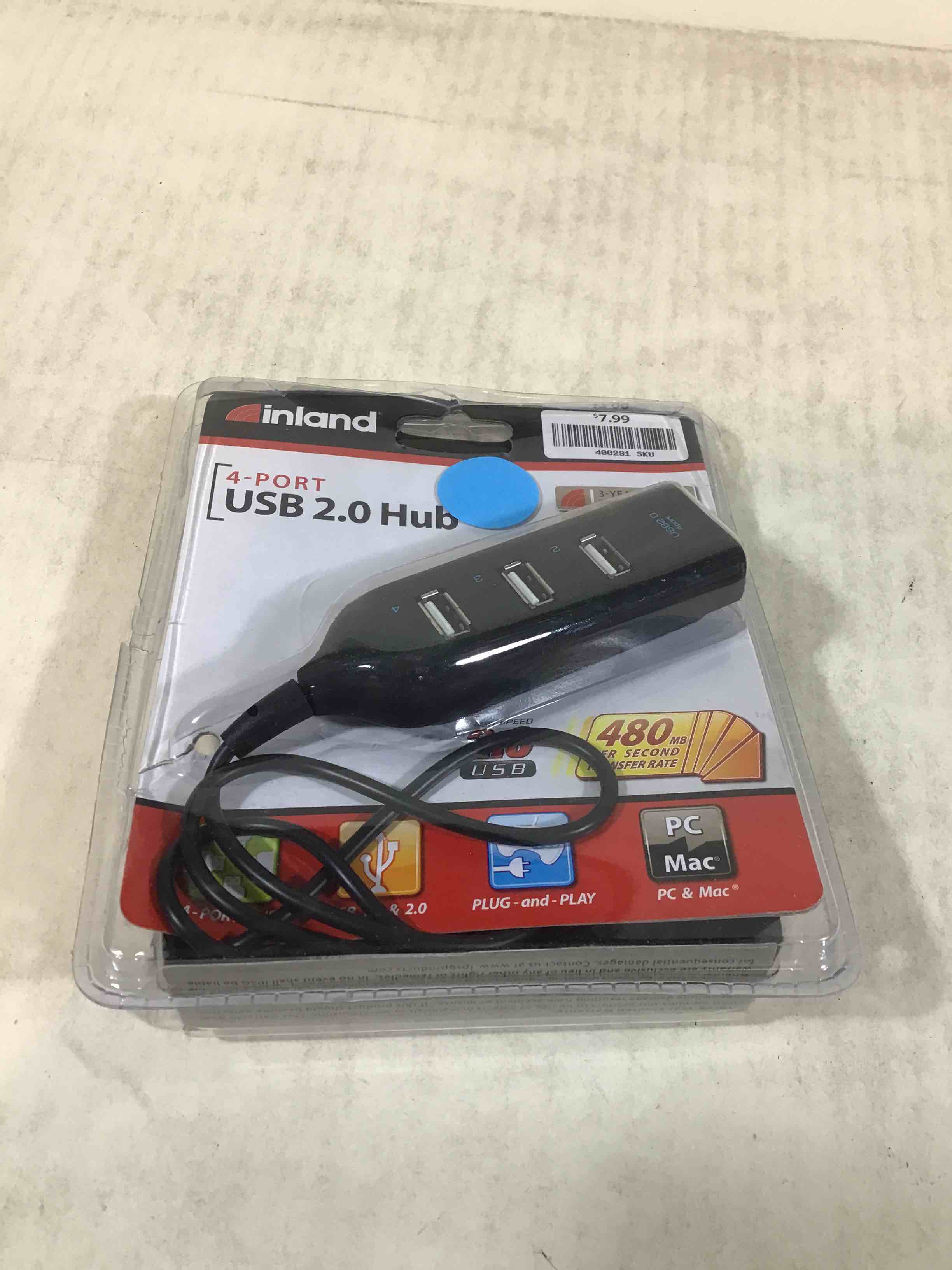 Inland 4-Port USB 2.0 Hub