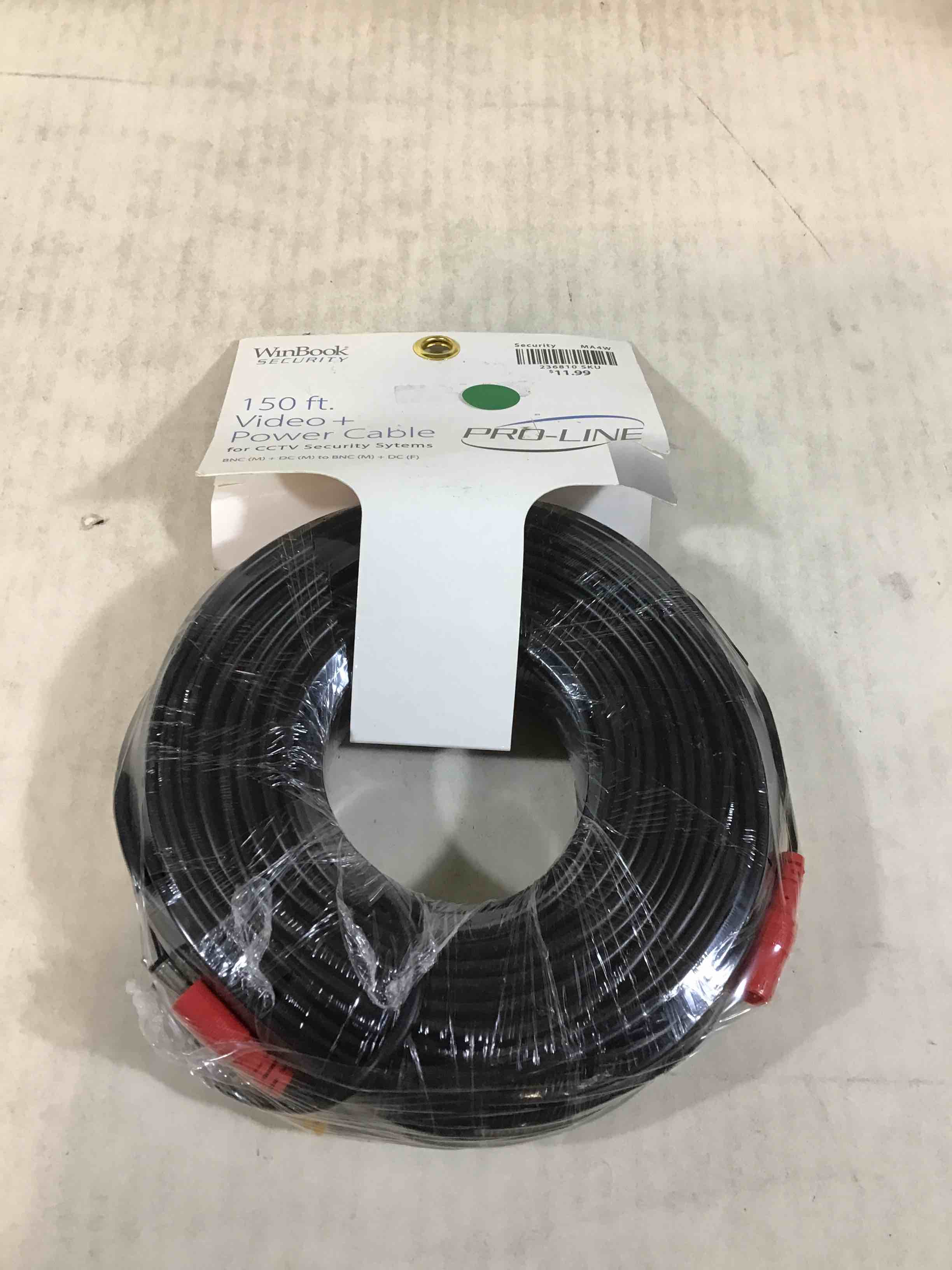 150ft Power Video Security Camera Cable Bnc Extension Wire Cord For All Cctv Dvr