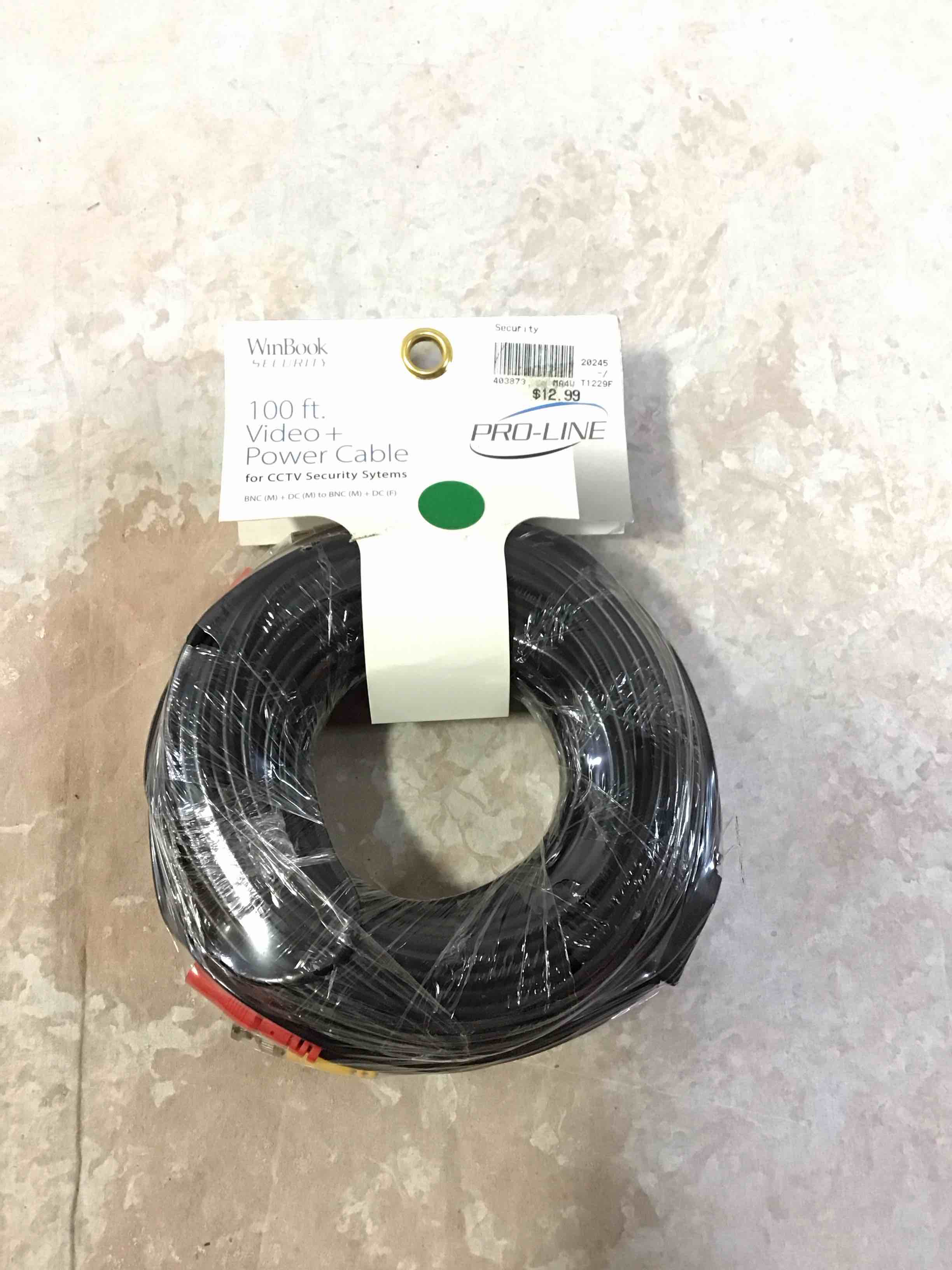 WinBook Security 100 ft Video + Power Cable