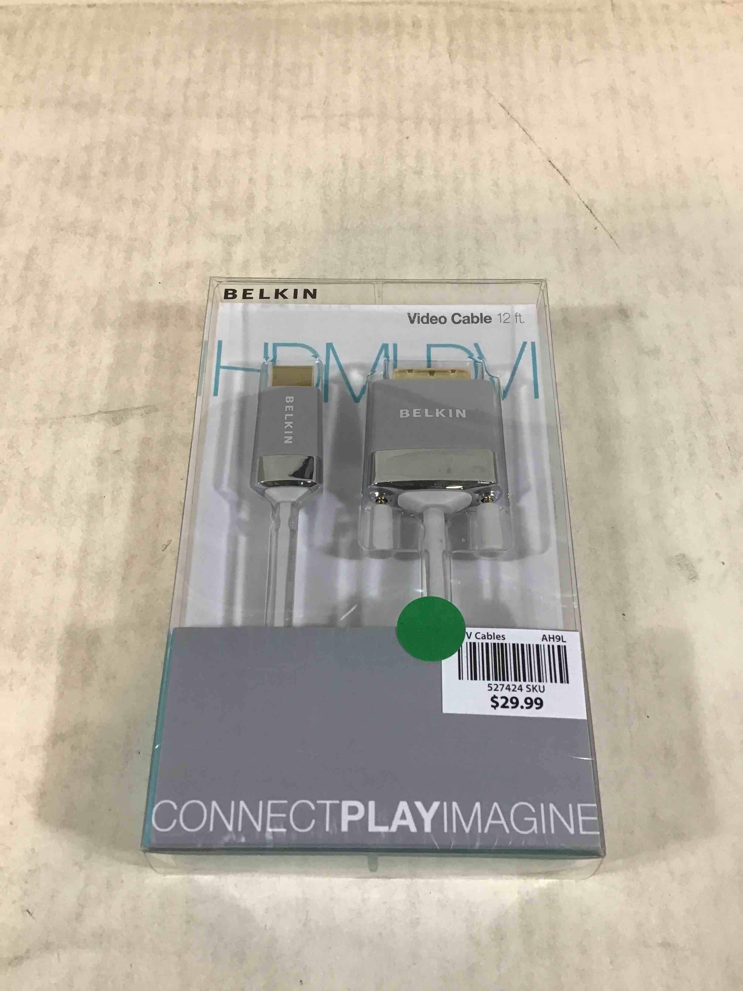 Belkin AV22401-12-WHT HDMI to DVI-D Cable Adapter