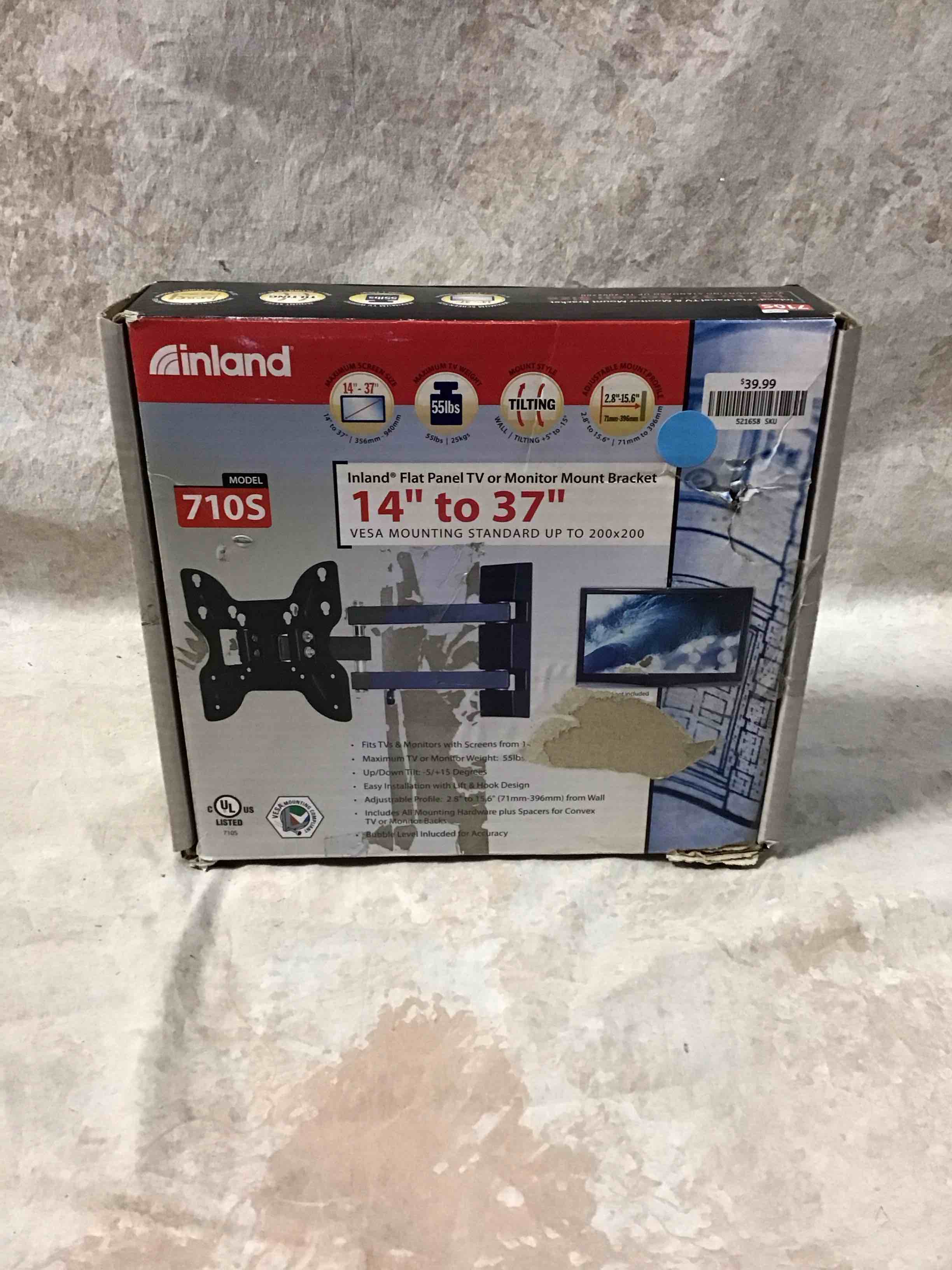 Inland 14"-42" Swivel TV/Monitor Wall Mount 710S