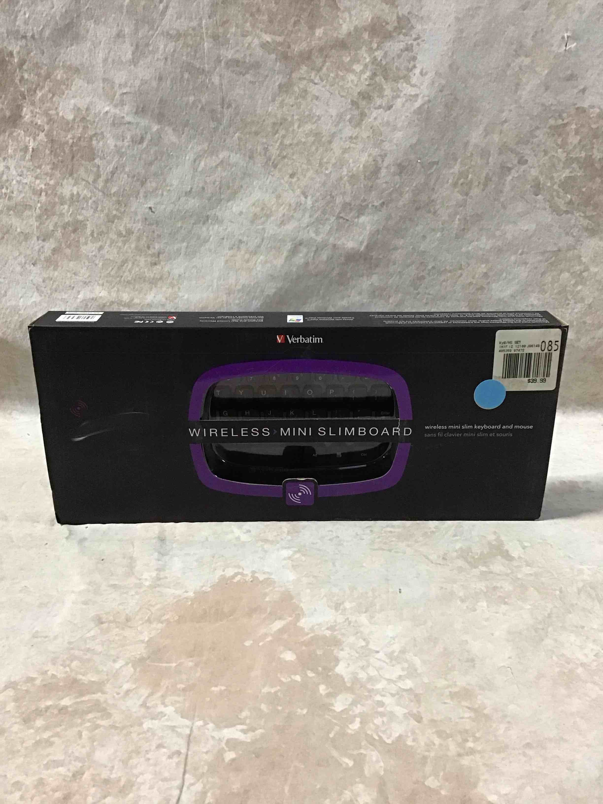 Verbatim, VER97472, Mini Wireless Slim Keyboard Mouse Combo, 1