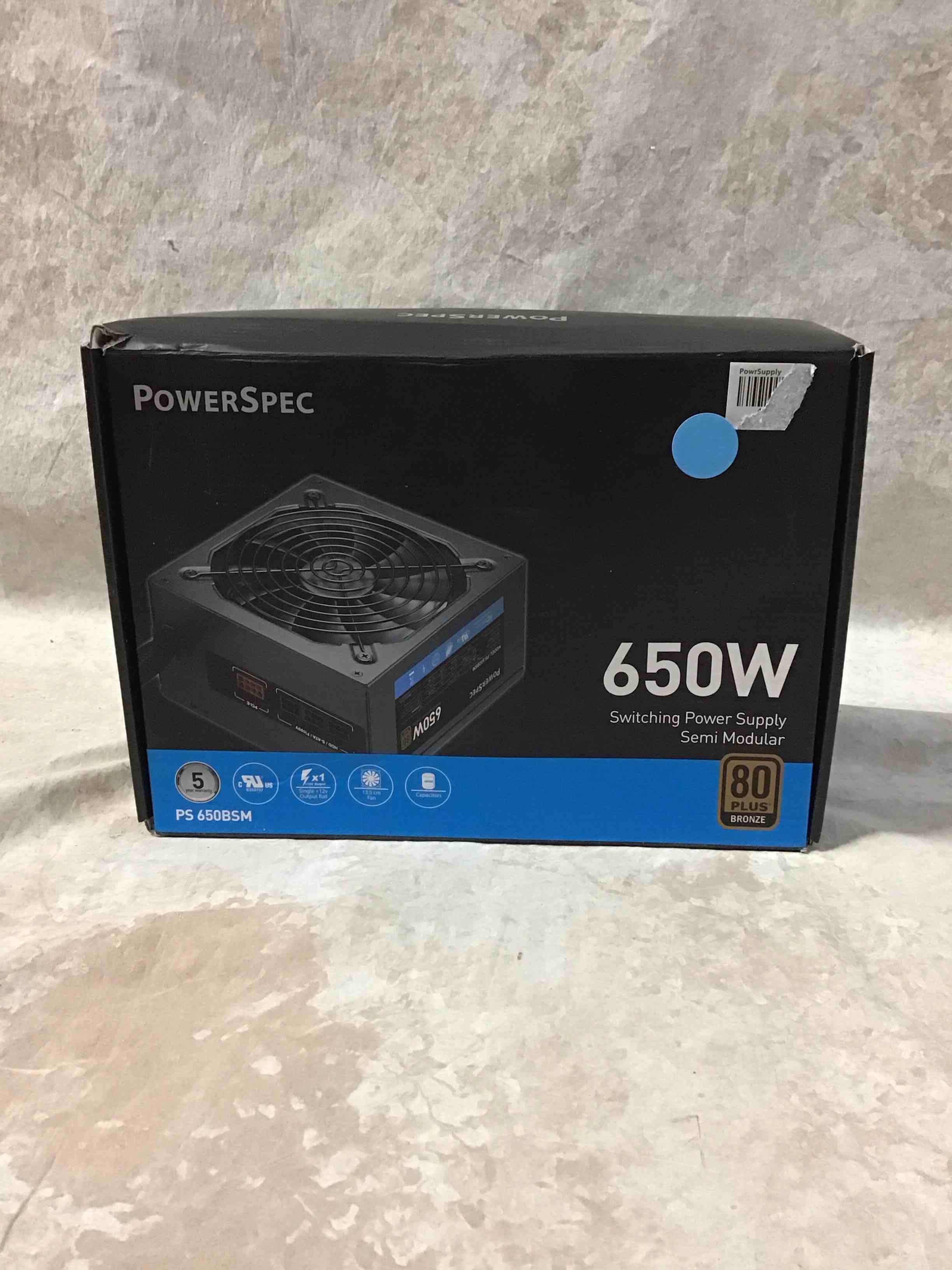 power supply 650w semi modular 80+ bronze certified psu atx