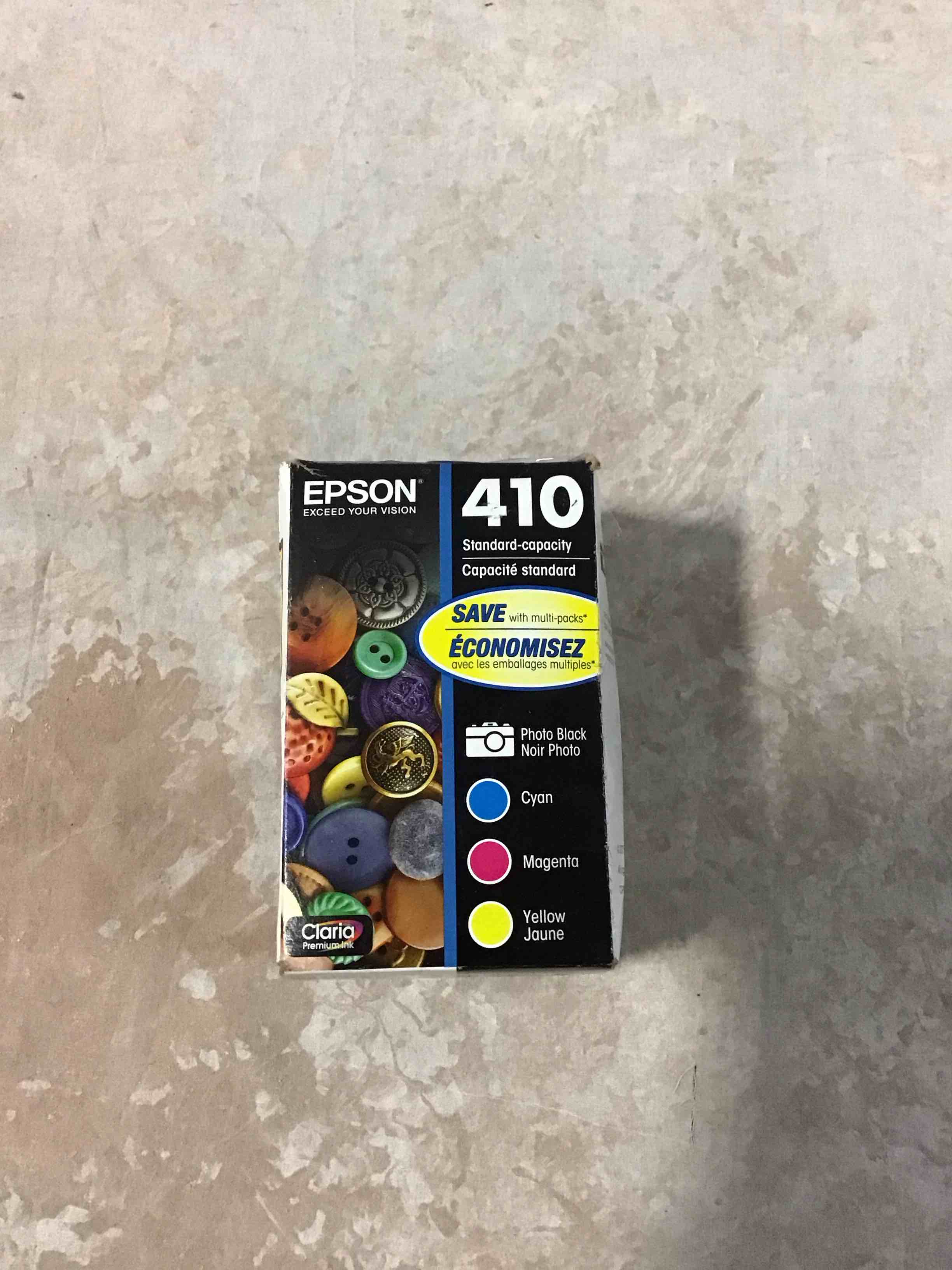 epson 410 4pk combo ink cartridges - black/cyan/magenta/ yellow (t410520-cp)