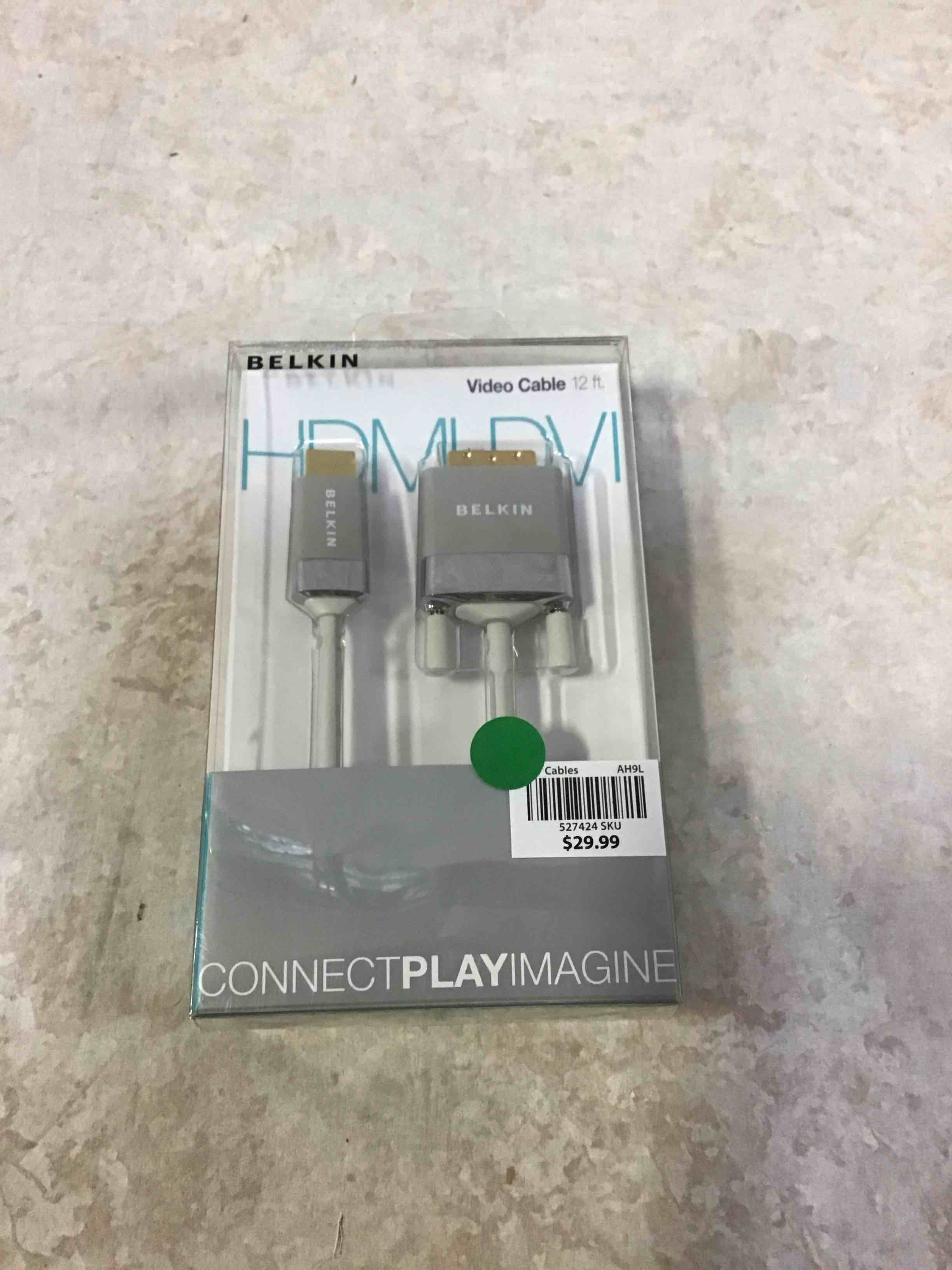 Belkin AV22401-12-WHT HDMI to DVI-D Cable Adapter