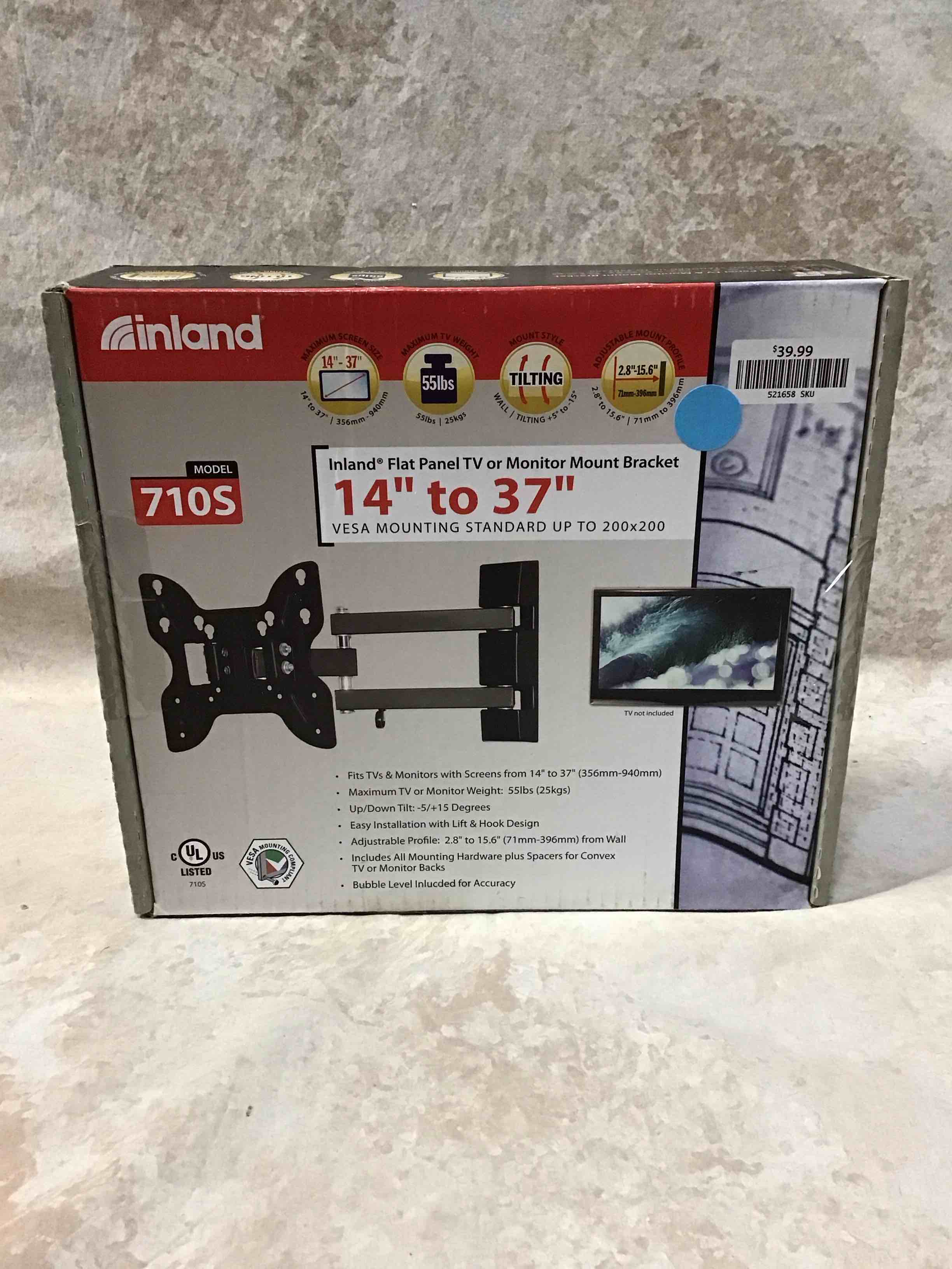Inland 14"-42" Swivel TV/Monitor Wall Mount 710S