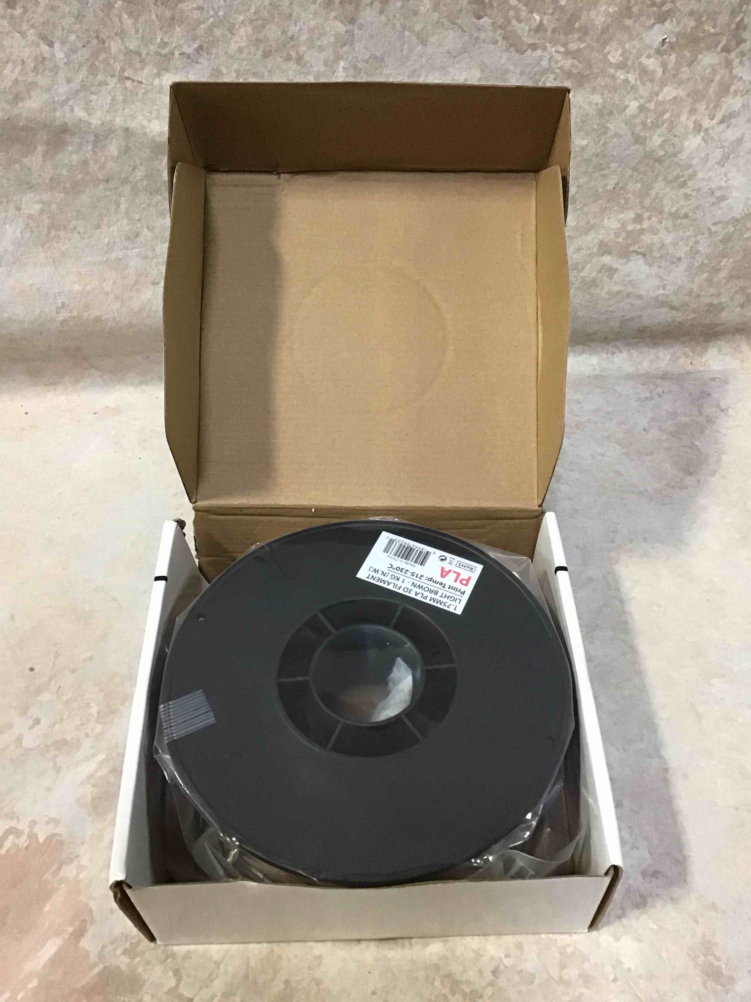 Inland Premium Series 1.75mm Brown PLA 3D Printer Filament - 1kg Spool (2.2 lbs)