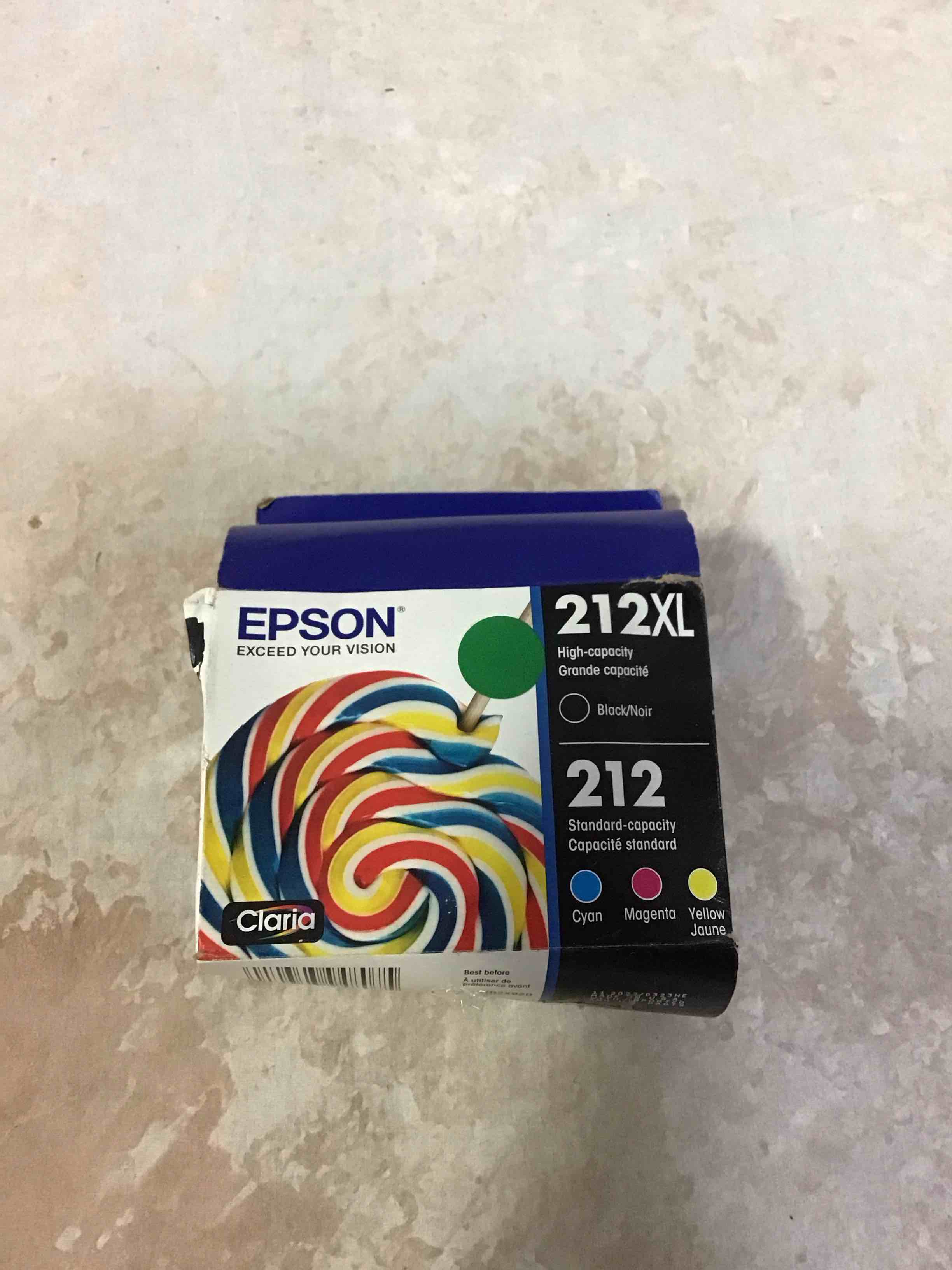 Epson - 212 Claria Ink High Capacity Black & Standard Color Cartridge Combo Pack (T212XL-BCS) - Black/Cyan/Magenta/Yellow