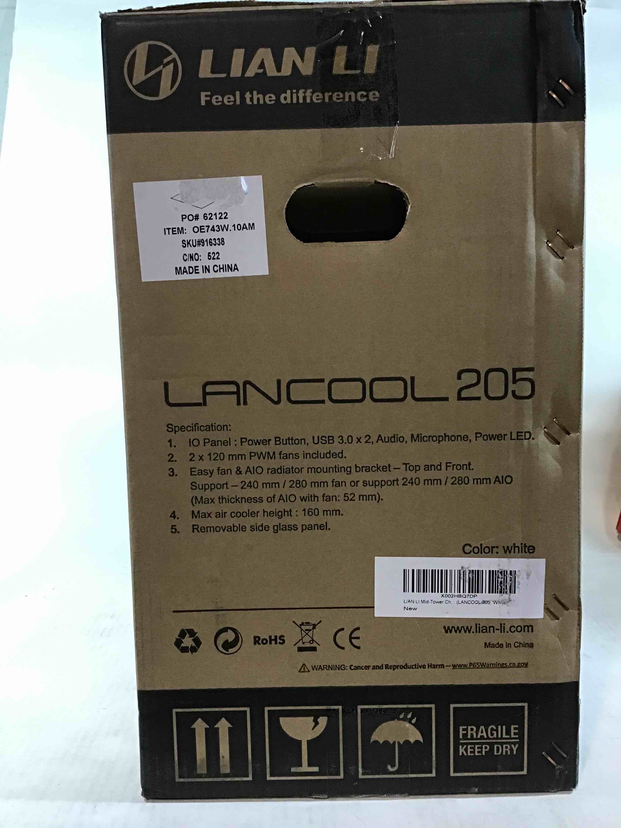 Lian Li Lancool 205 Gaming PC Case White