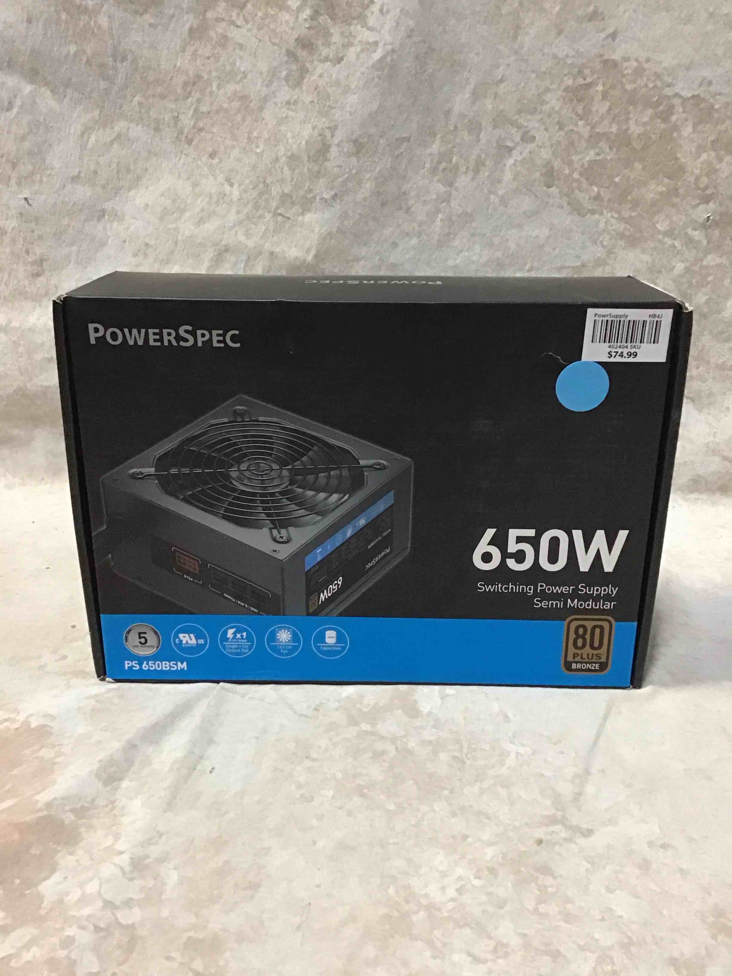 power supply 650w semi modular 80+ bronze certified psu atx