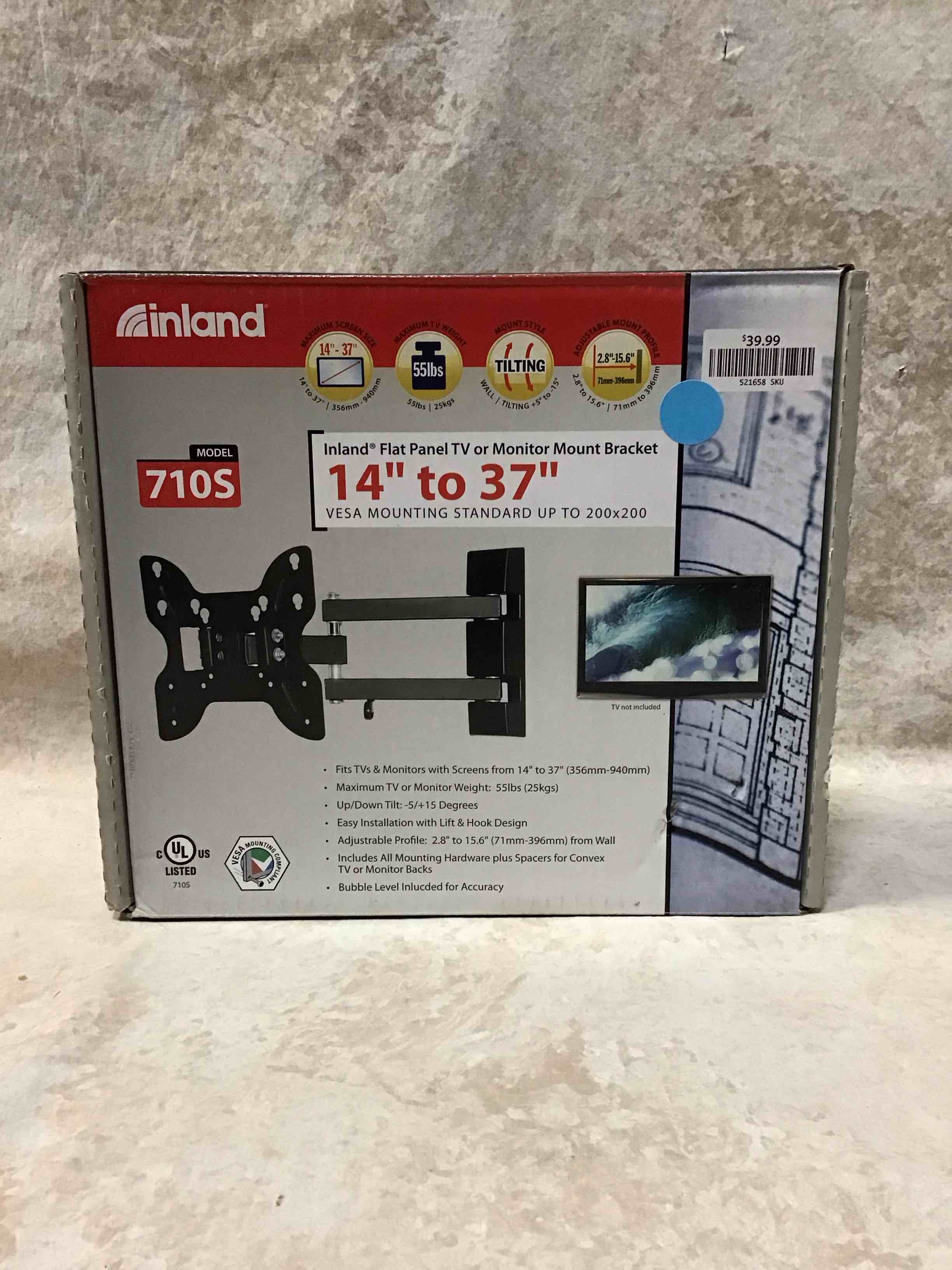 Inland 14"-42" Swivel TV/Monitor Wall Mount 710S