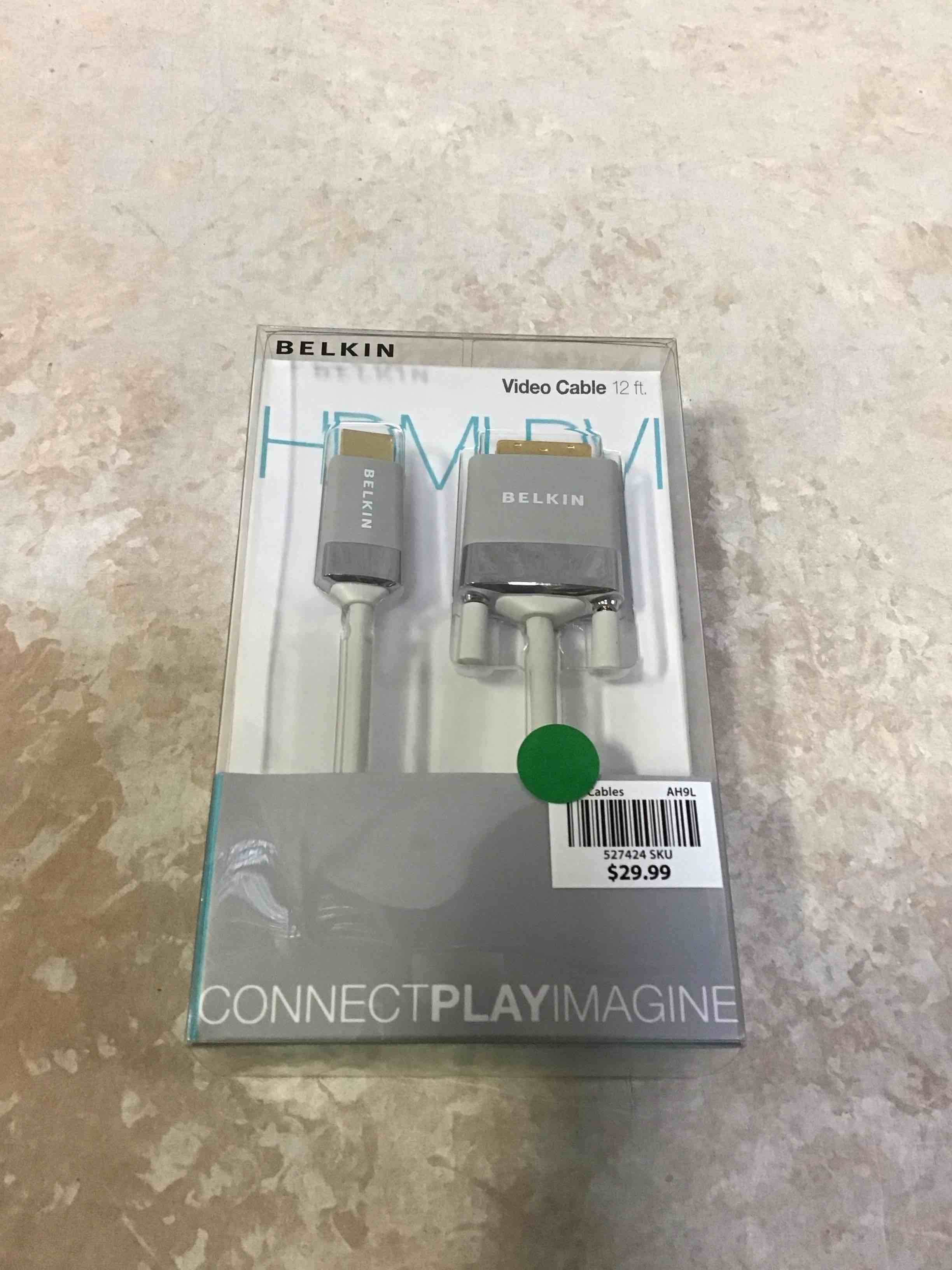 Belkin AV22401-12-WHT HDMI to DVI-D Cable Adapter