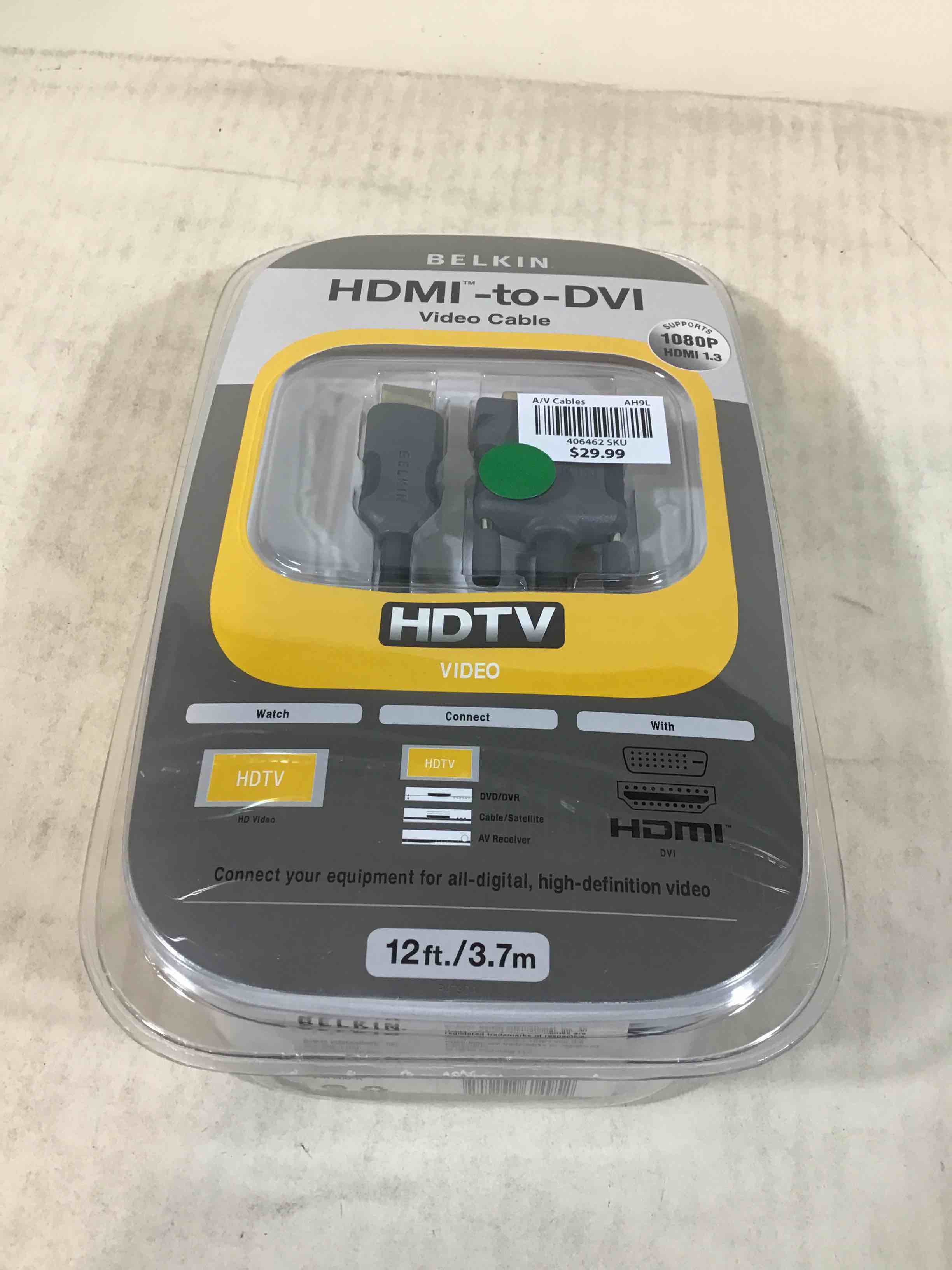 Belkin 12ft HDMI Interface to DVI Video Cable