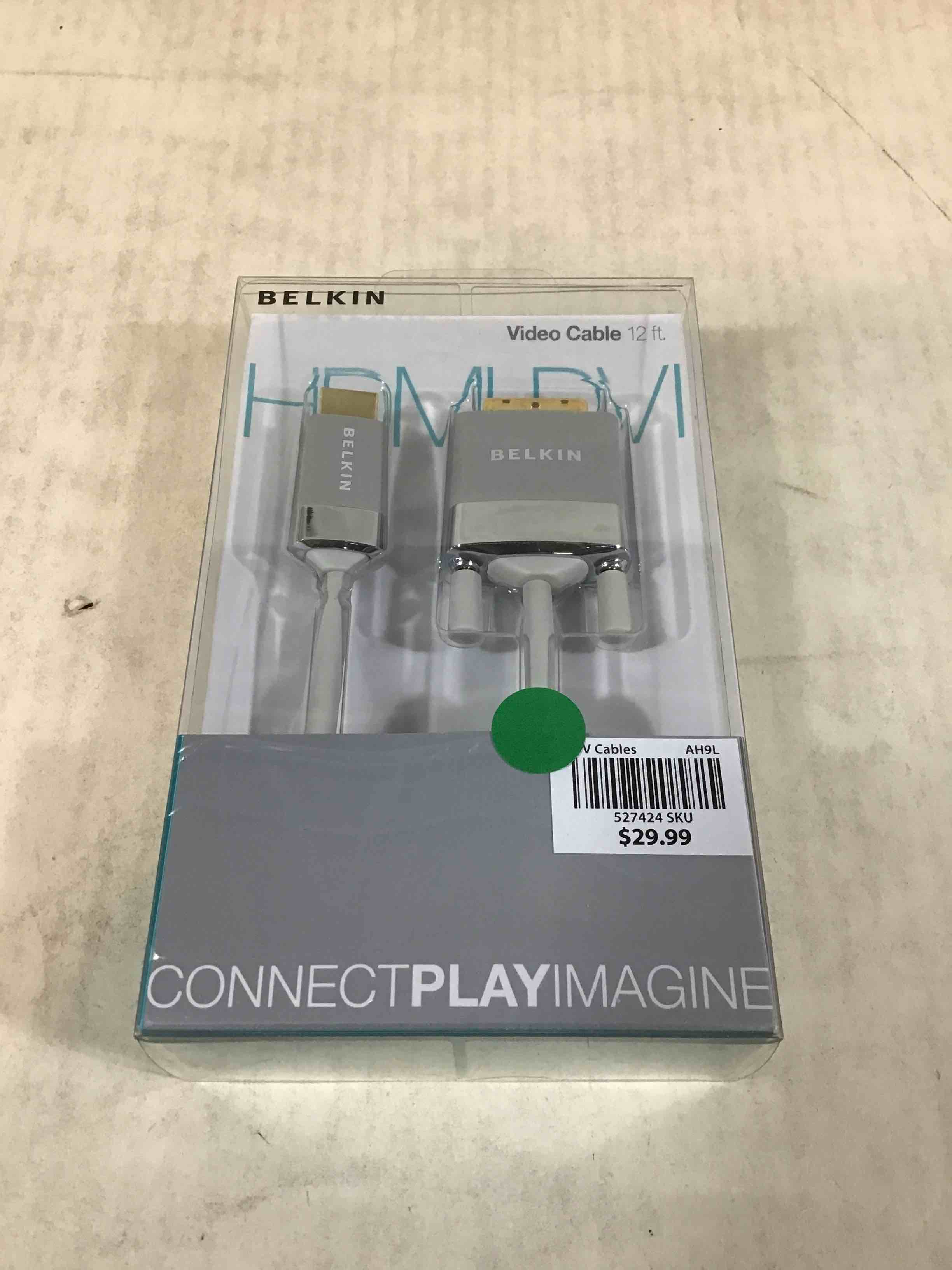 Belkin AV22401-12-WHT HDMI to DVI-D Cable Adapter