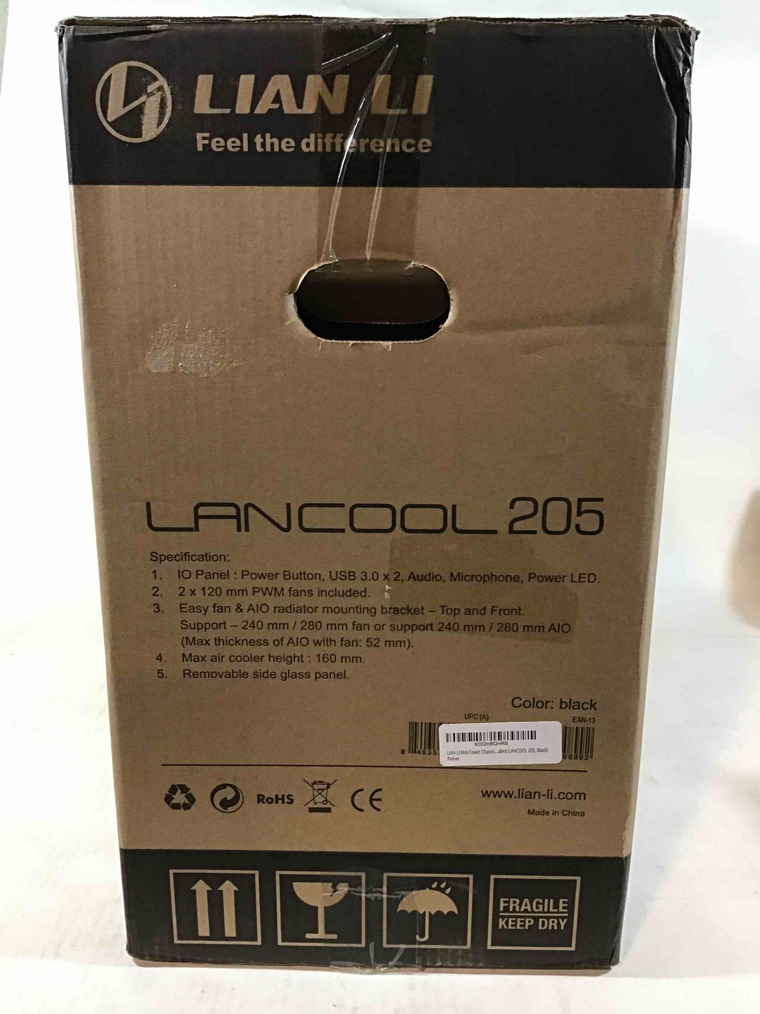 Lian Li Lancool 205 Gaming PC Case Black