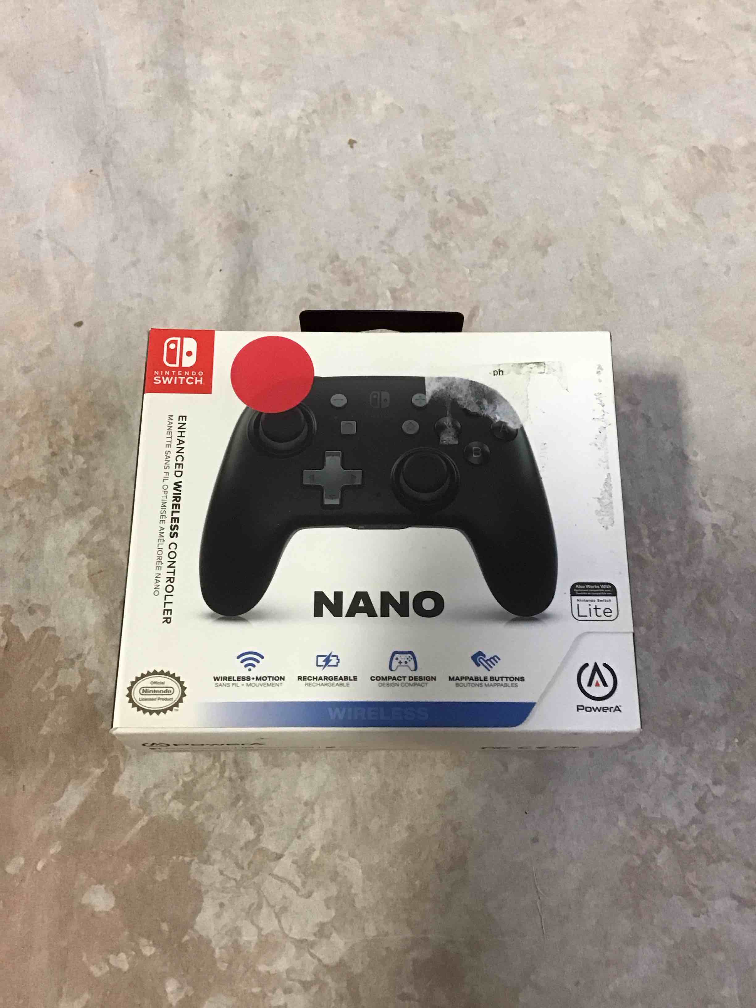 PowerA Nano Enhanced Wireless Controller for Nintendo Switch - Black