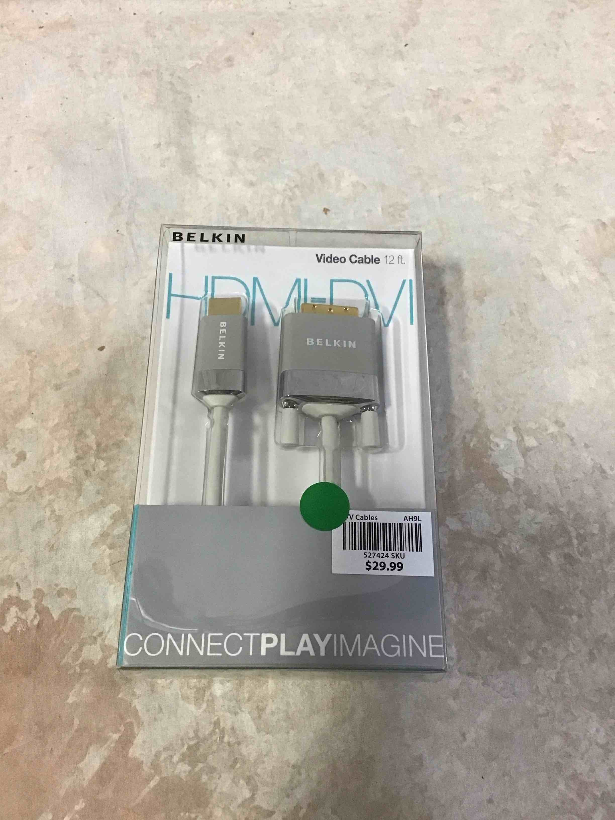 Belkin AV22401-12-WHT HDMI to DVI-D Cable Adapter