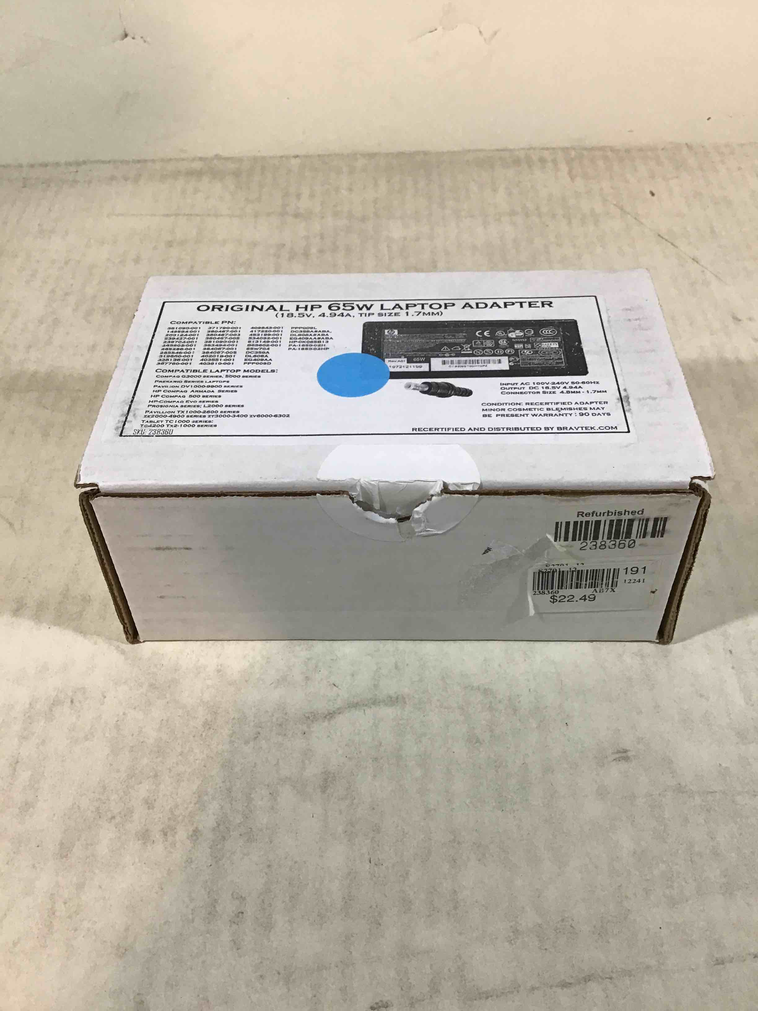 Original HP 65W Laptop Adapter