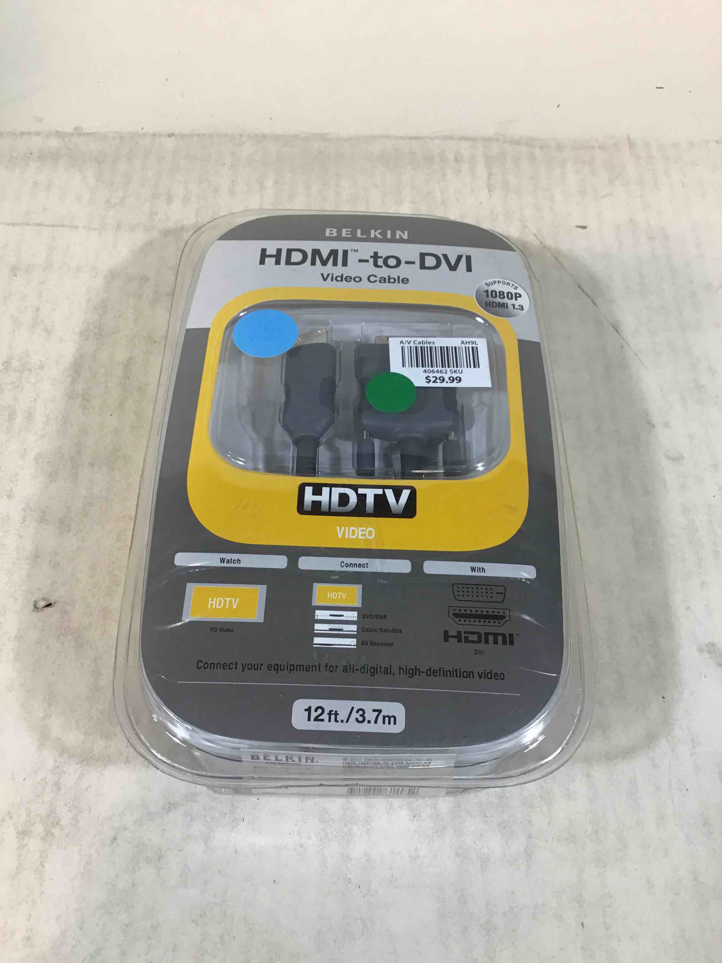 Belkin 12ft HDMI Interface to DVI Video Cable