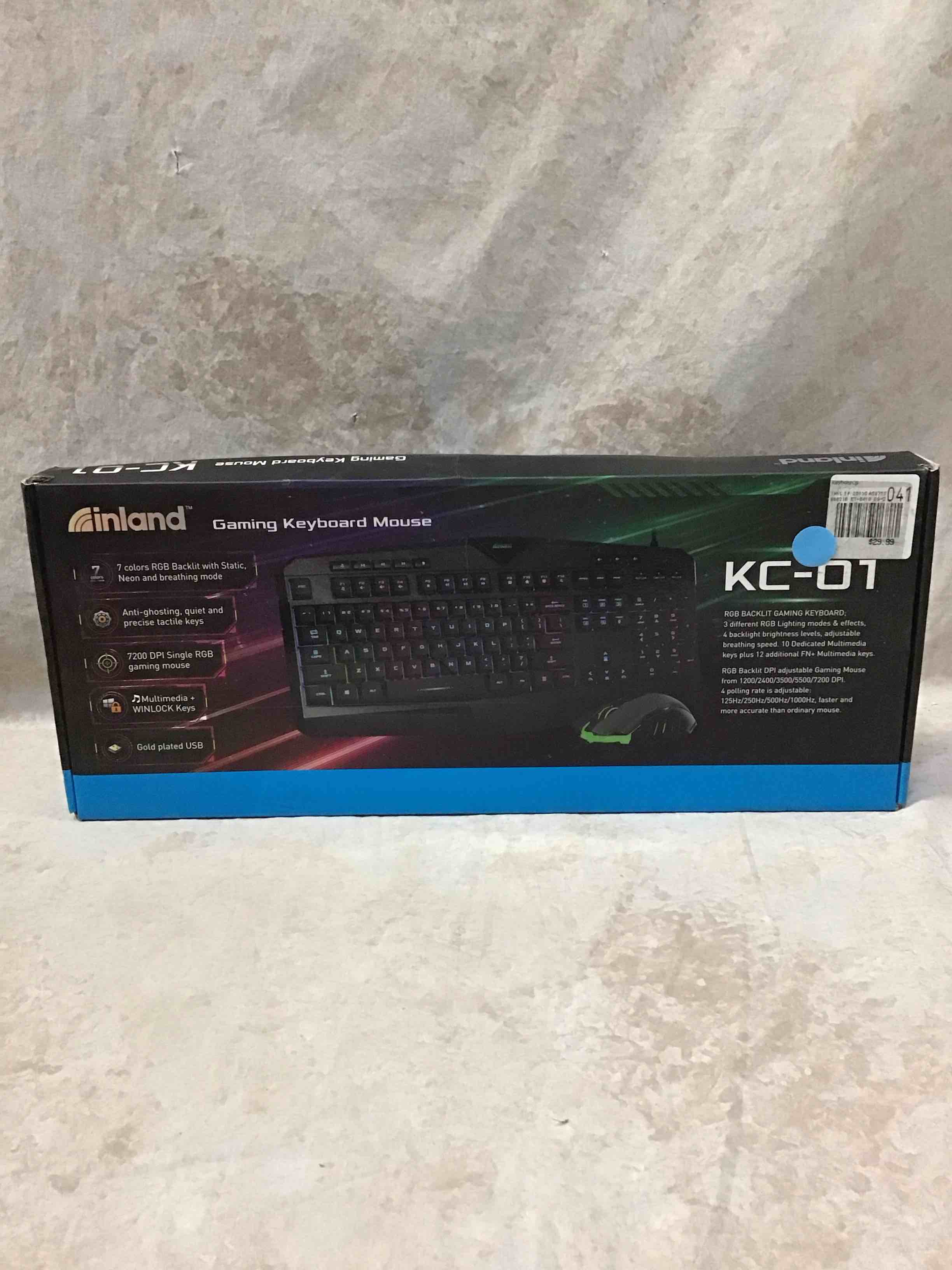 inland Gaming Keyboard Mouse Combo KC-01