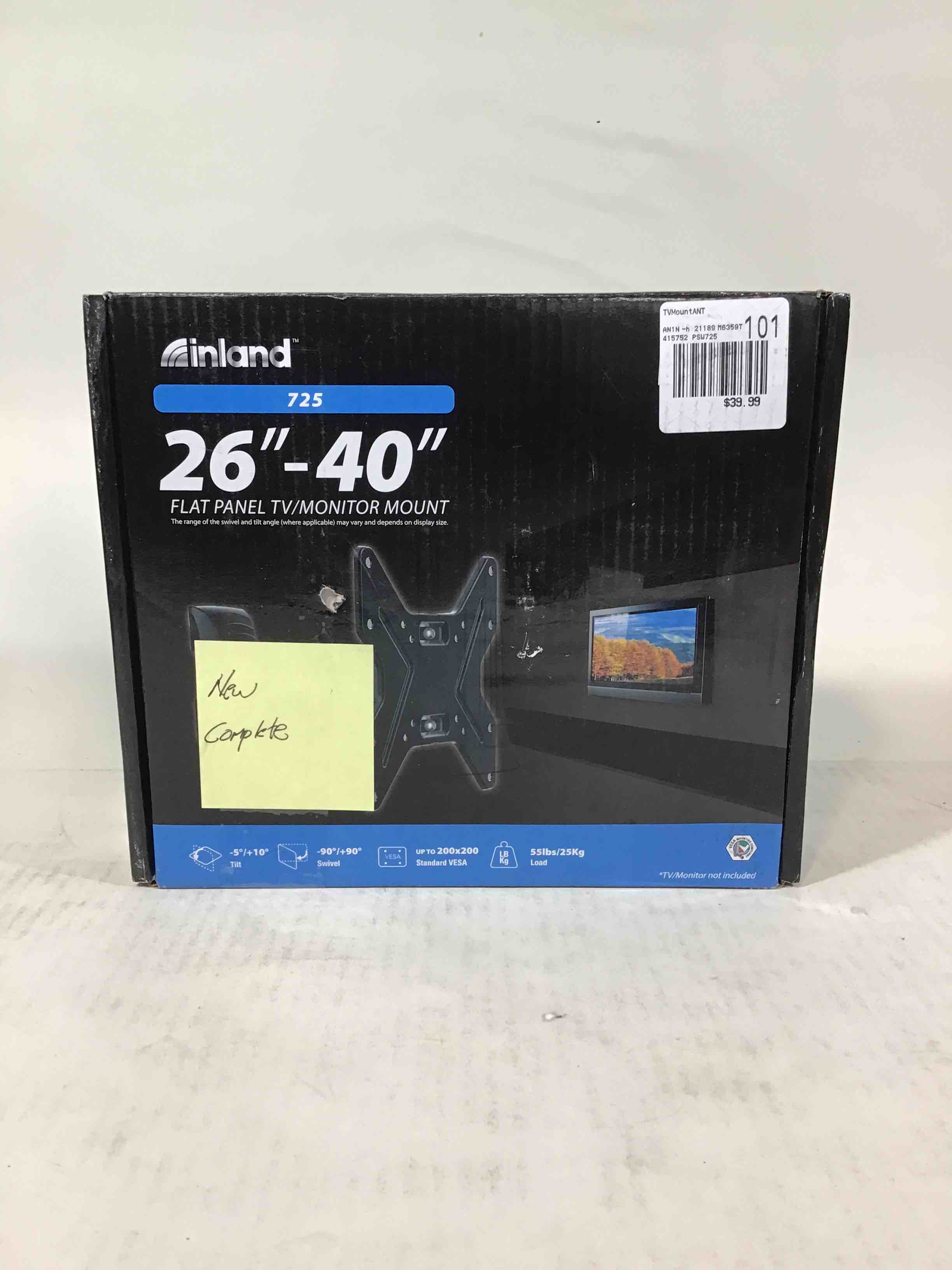 Inland 26”-40” Flat Panel TV/Monitor Mount
