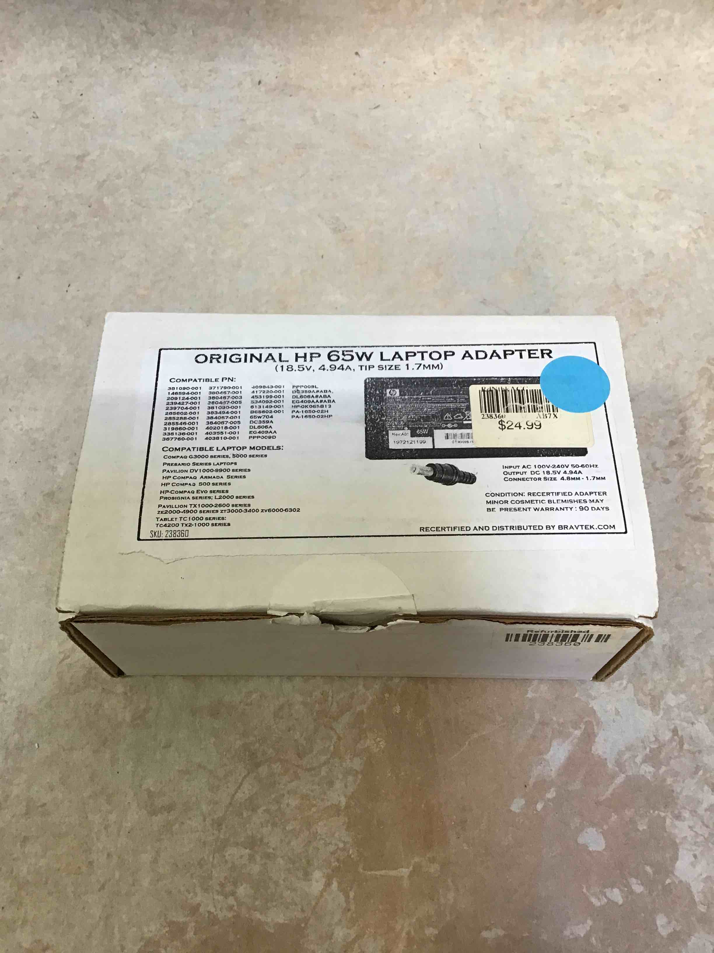 Original HP 65W Laptop Adapter