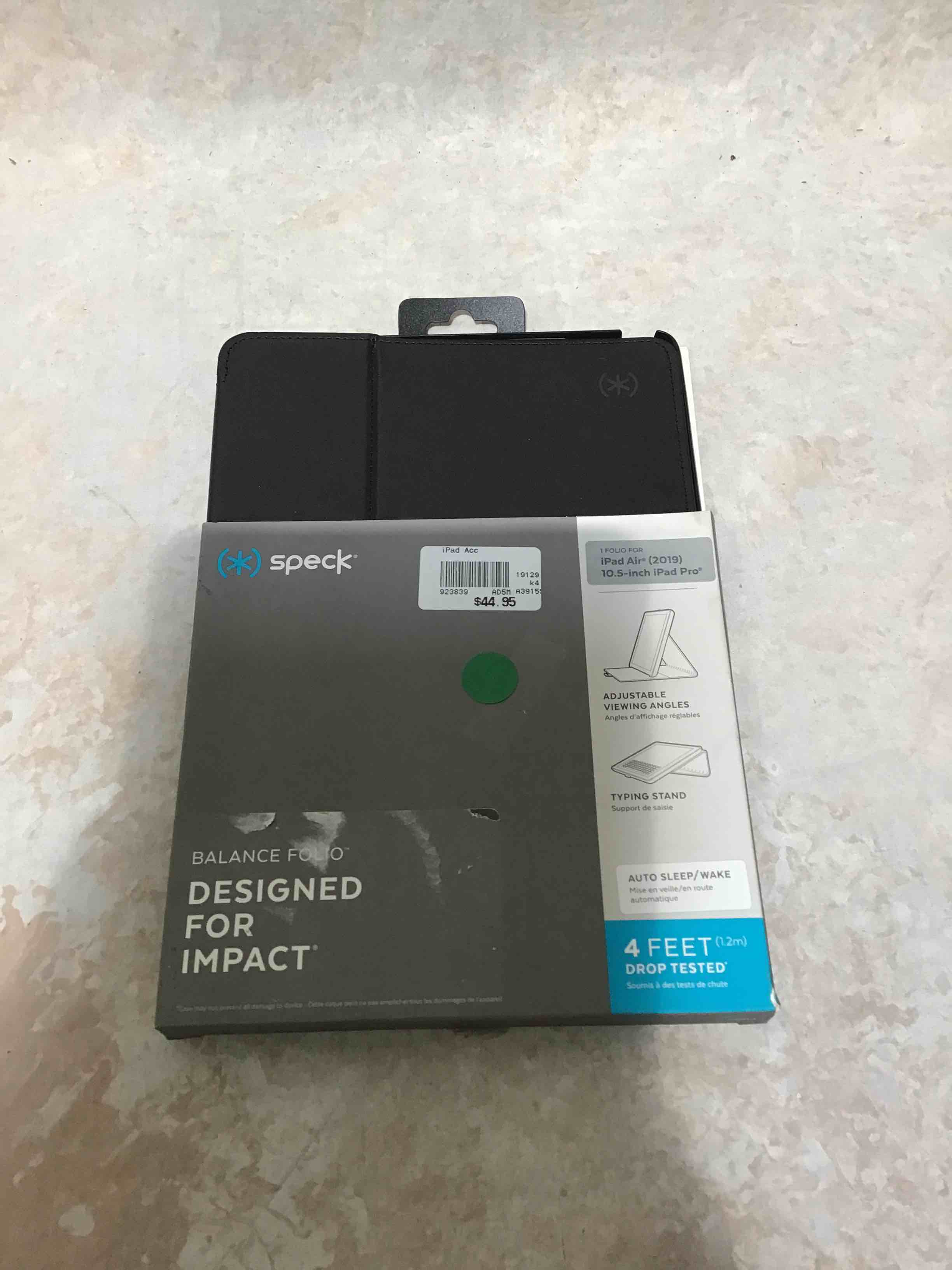Speck Products BalanceFolio iPad Air (2019) Case (Also fits 10.5-inch iPad Pro), Black/Slate Grey (1