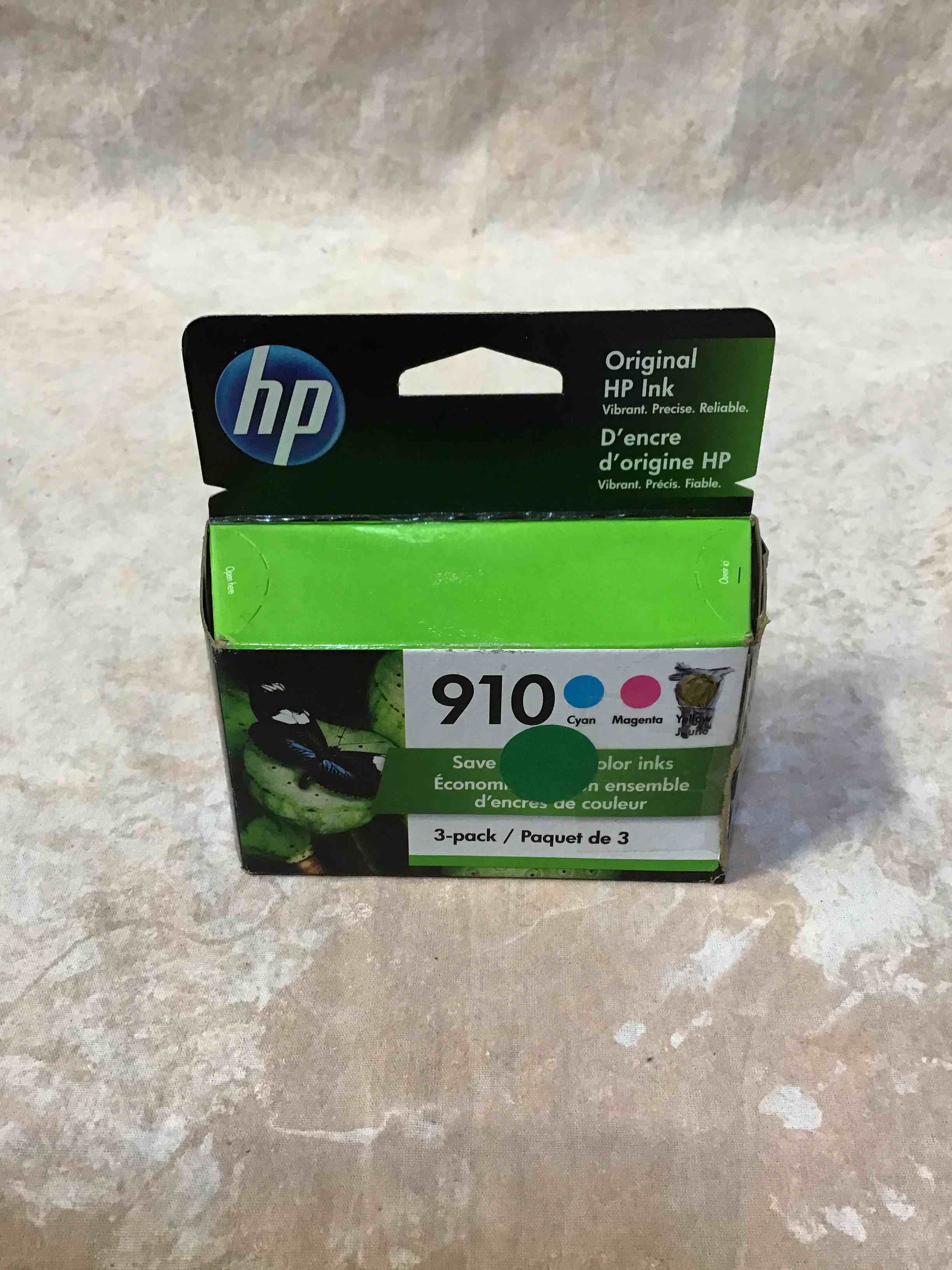 hp 910 cyan, magenta, yellow ink cartridges | works with hp officejet 8010, 8020 series, hp officeje