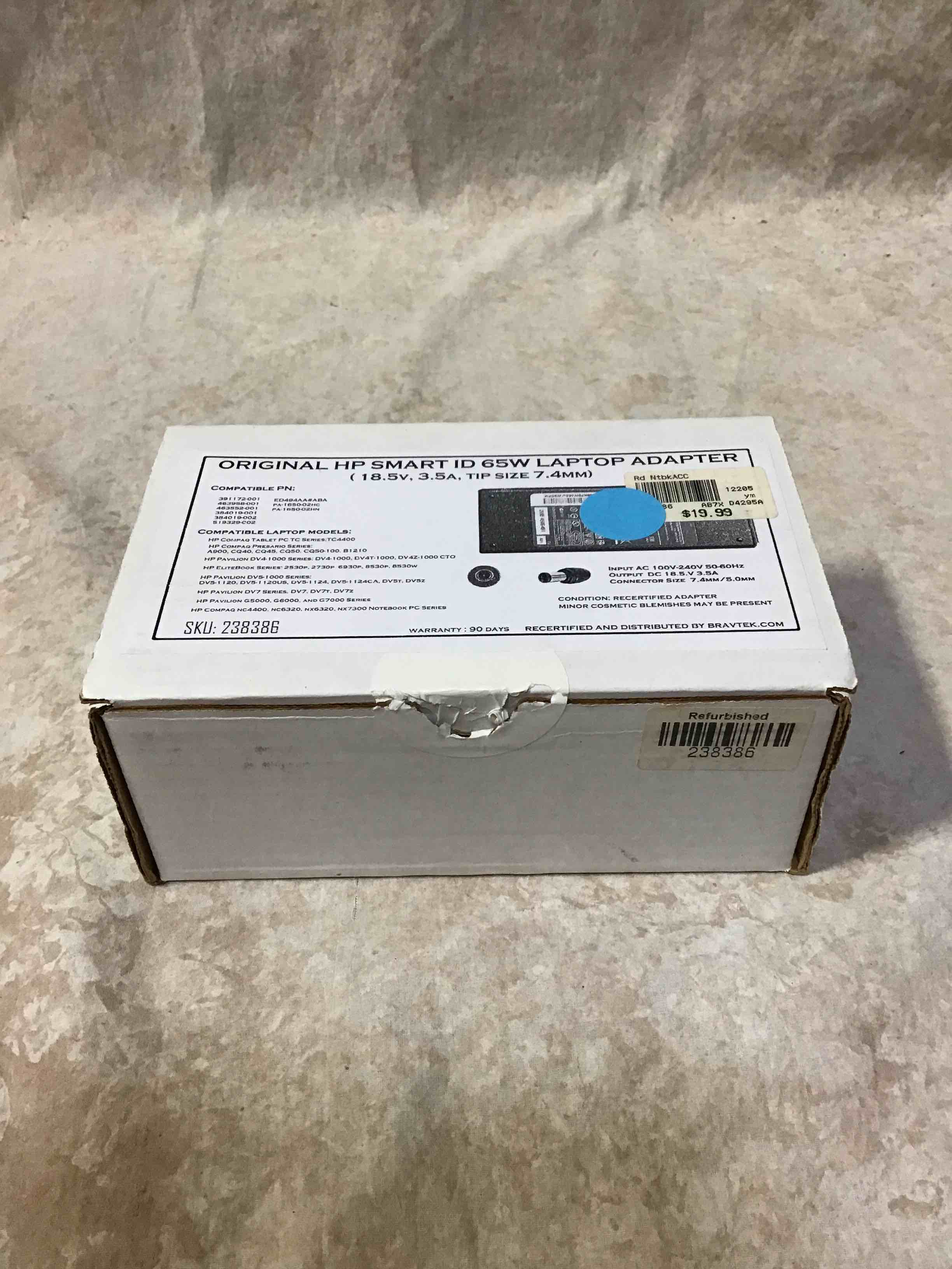 Original HP Smart ID 65W Laptop Adapter