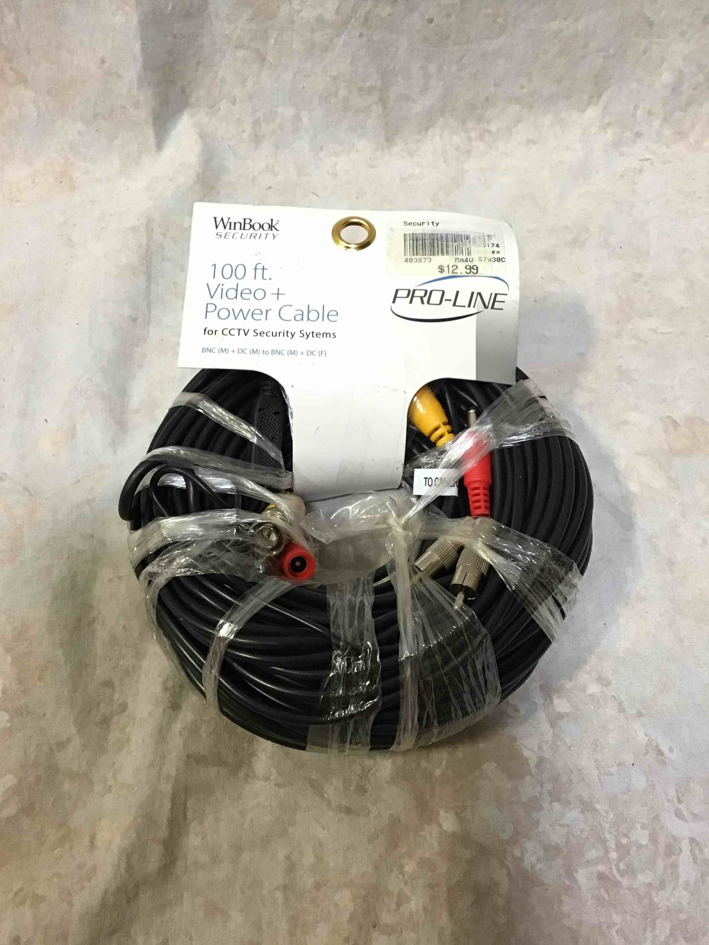 winbook security 100 ft. video+power cable